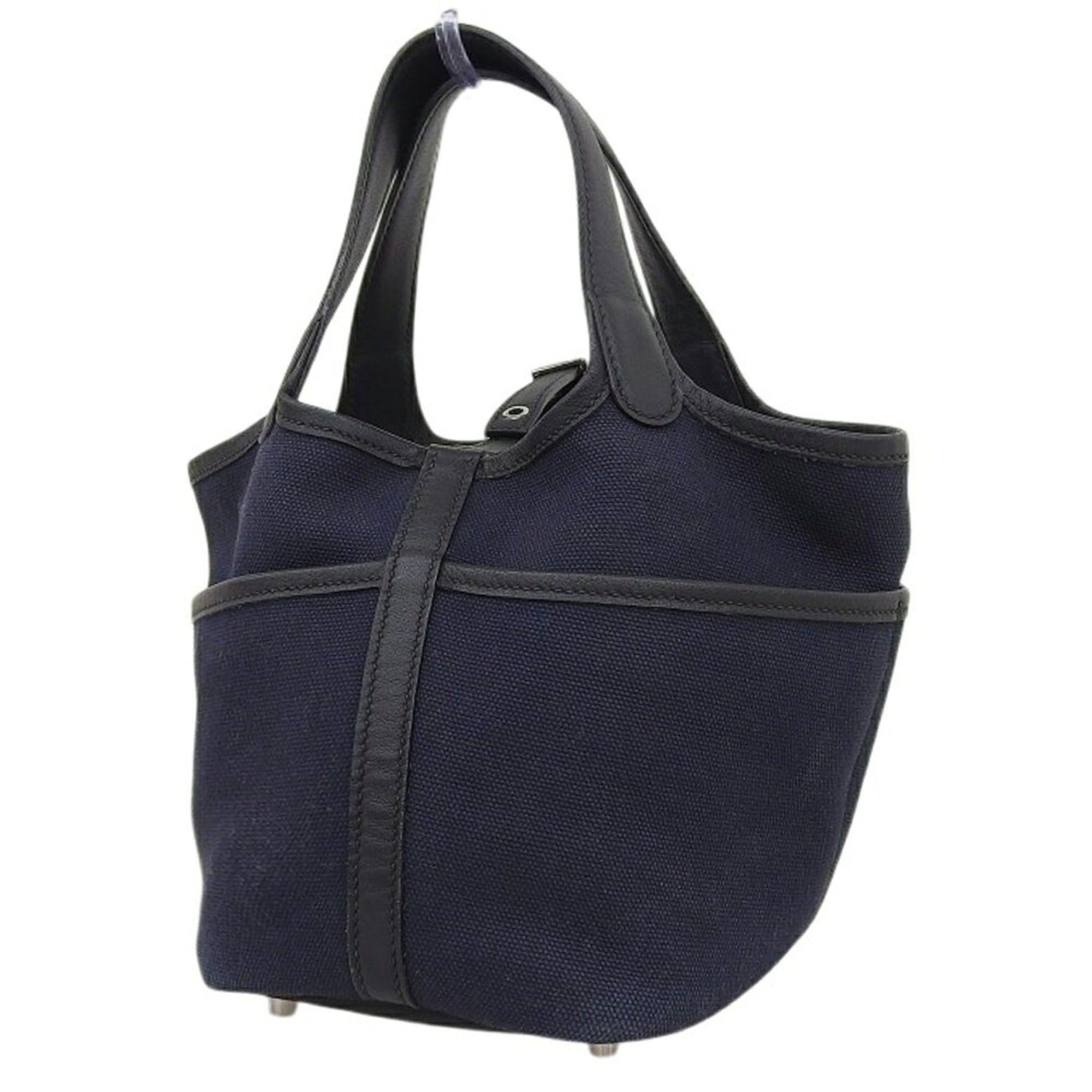 Hermes Hermes Picotin Lock Cargo PM 18 Z-stamp handbag, Toile Goelan x Swift, Blue Marine. Size ONE SIZE - 2 Thumbnail