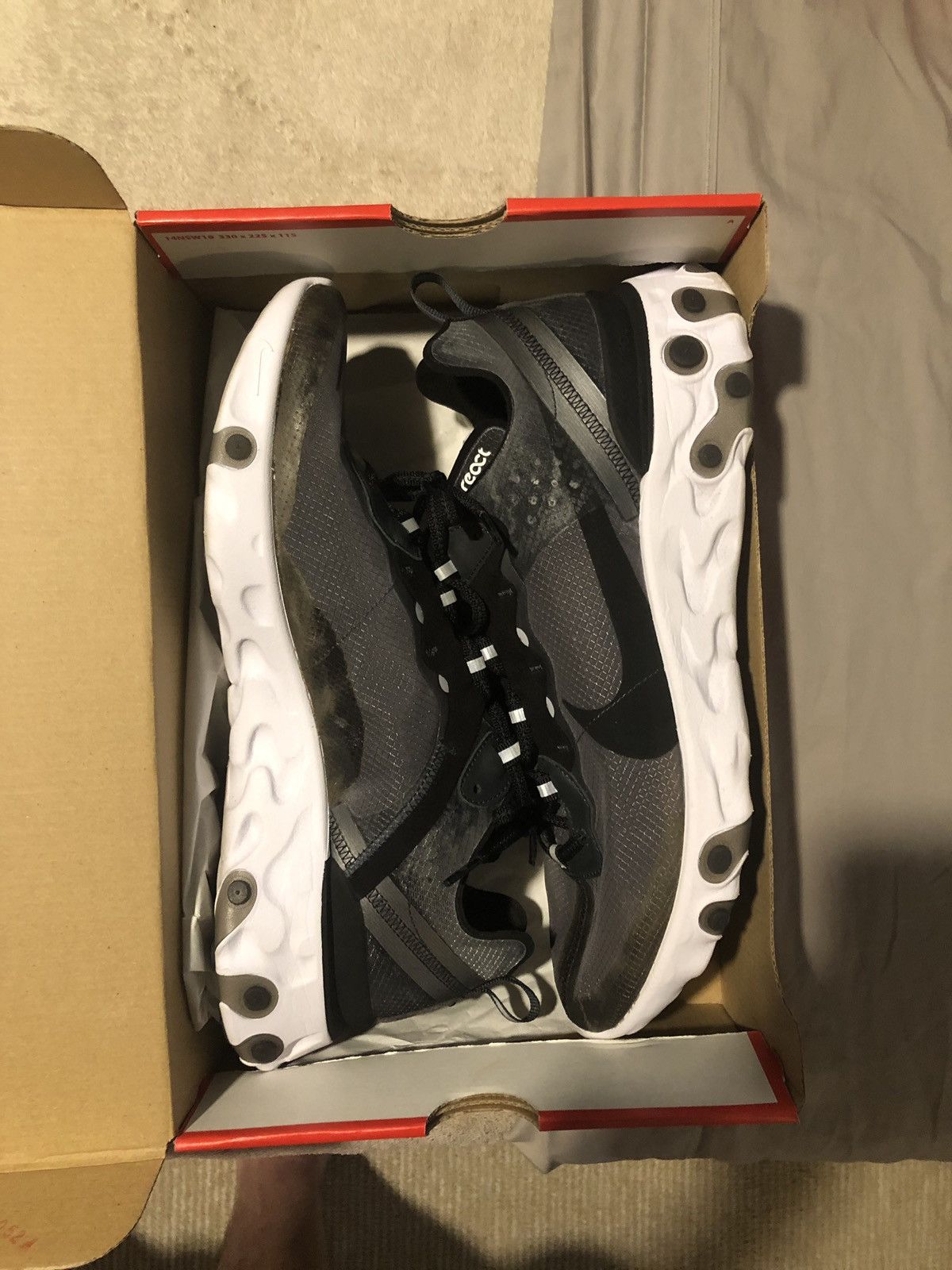Nike Nike React Element 87 Anthracite Black Size US 12 / EU 45 - 5 Thumbnail
