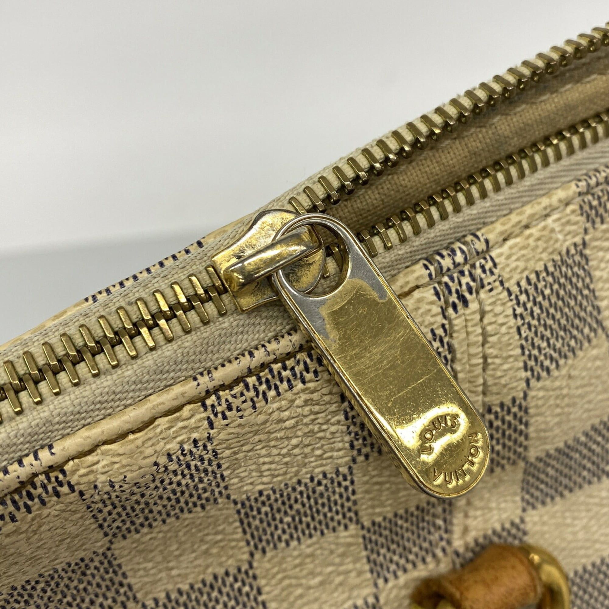 Louis Vuitton Louis Vuitton Damier Azur Totally MM Tote Bag N51262 White Women's Size ONE SIZE - 9 Thumbnail
