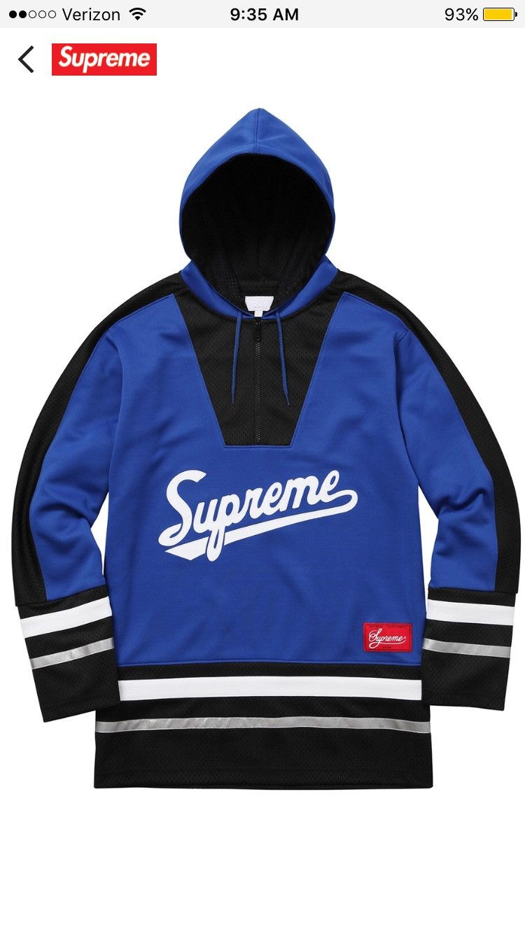 Supreme 3M Reflective Hooded Hockey Top | Grailed