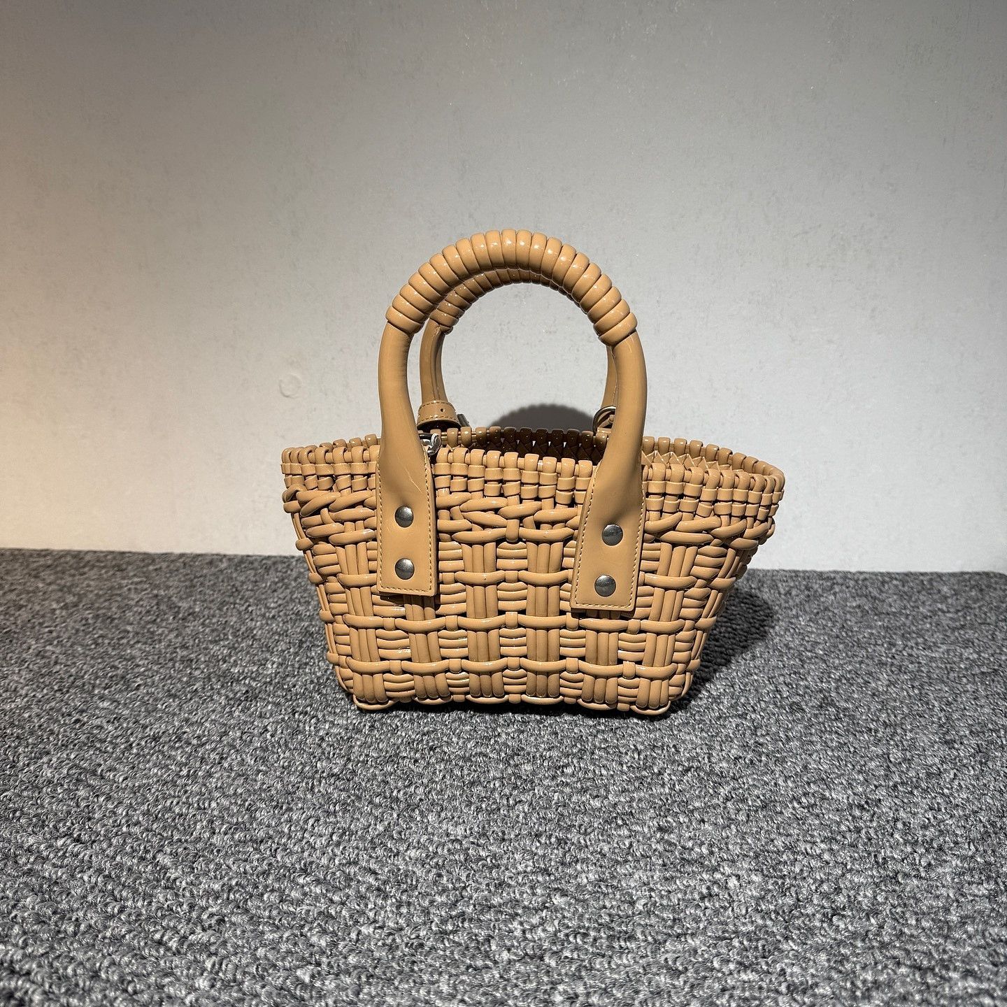 Balenciaga Balenciaga Bistro Woven Basket Bag Brown Size ONE SIZE - 2 Thumbnail