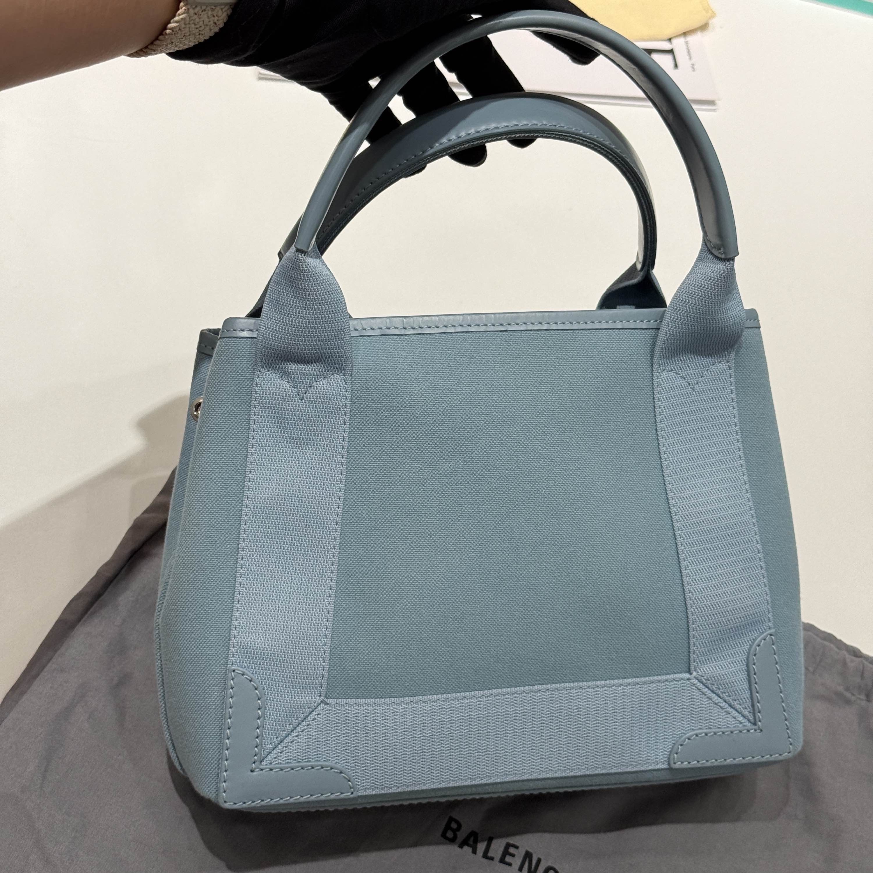 Balenciaga Balenciaga Navy Cabas Small Tote Bag Blue Size ONE SIZE - 2 Thumbnail