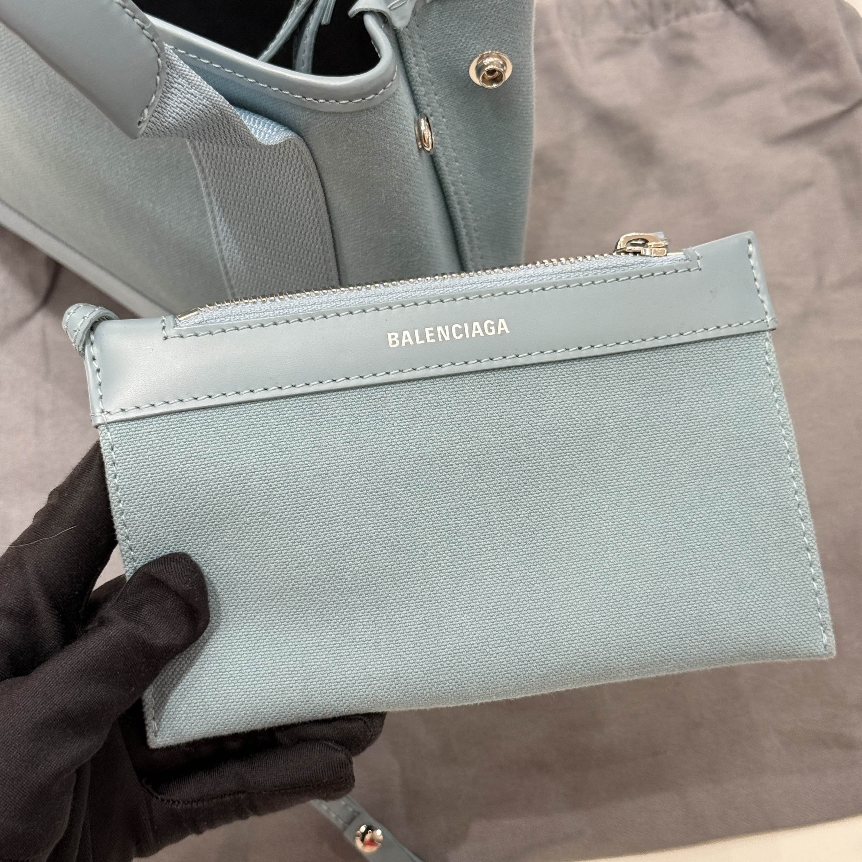 Balenciaga Balenciaga Navy Cabas Small Tote Bag Blue Size ONE SIZE - 5 Thumbnail