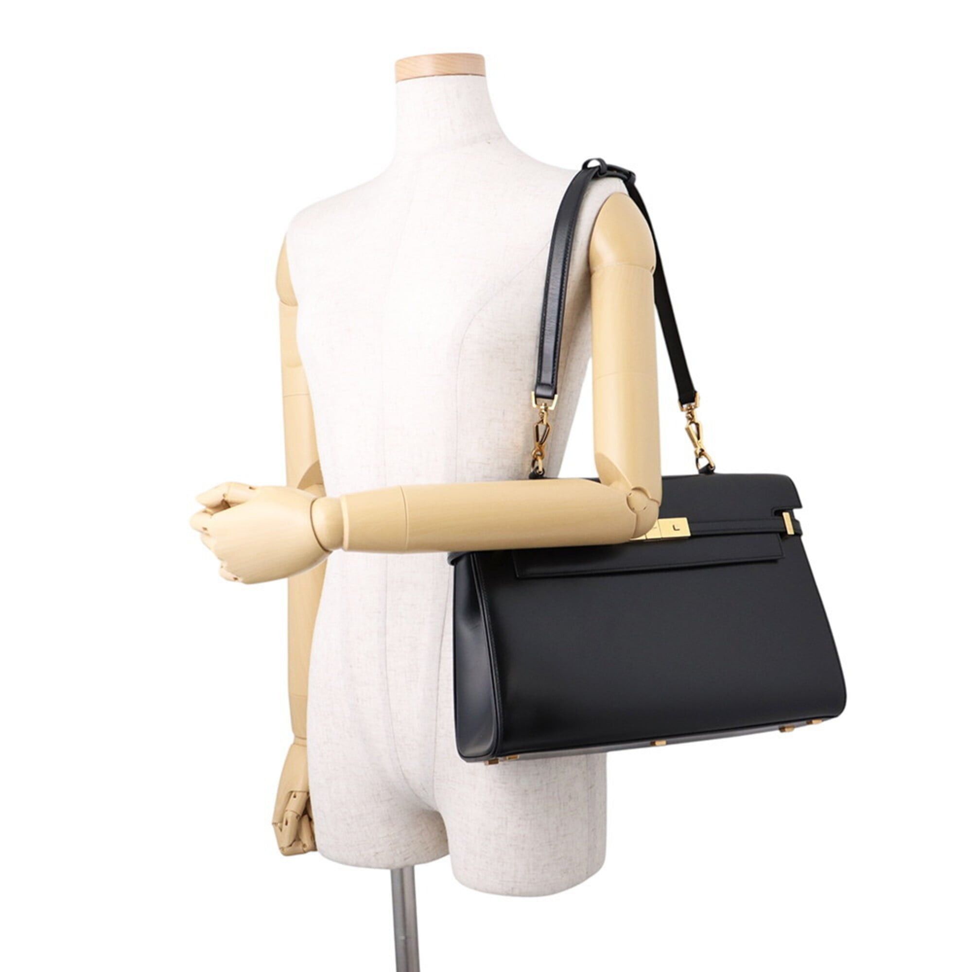Saint Laurent Paris Yves Saint Laurent Paris Manhattan Box Calf Handbag 747248 SAINT LAURENT PARIS Black Size ONE SIZE - 5 Thumbnail