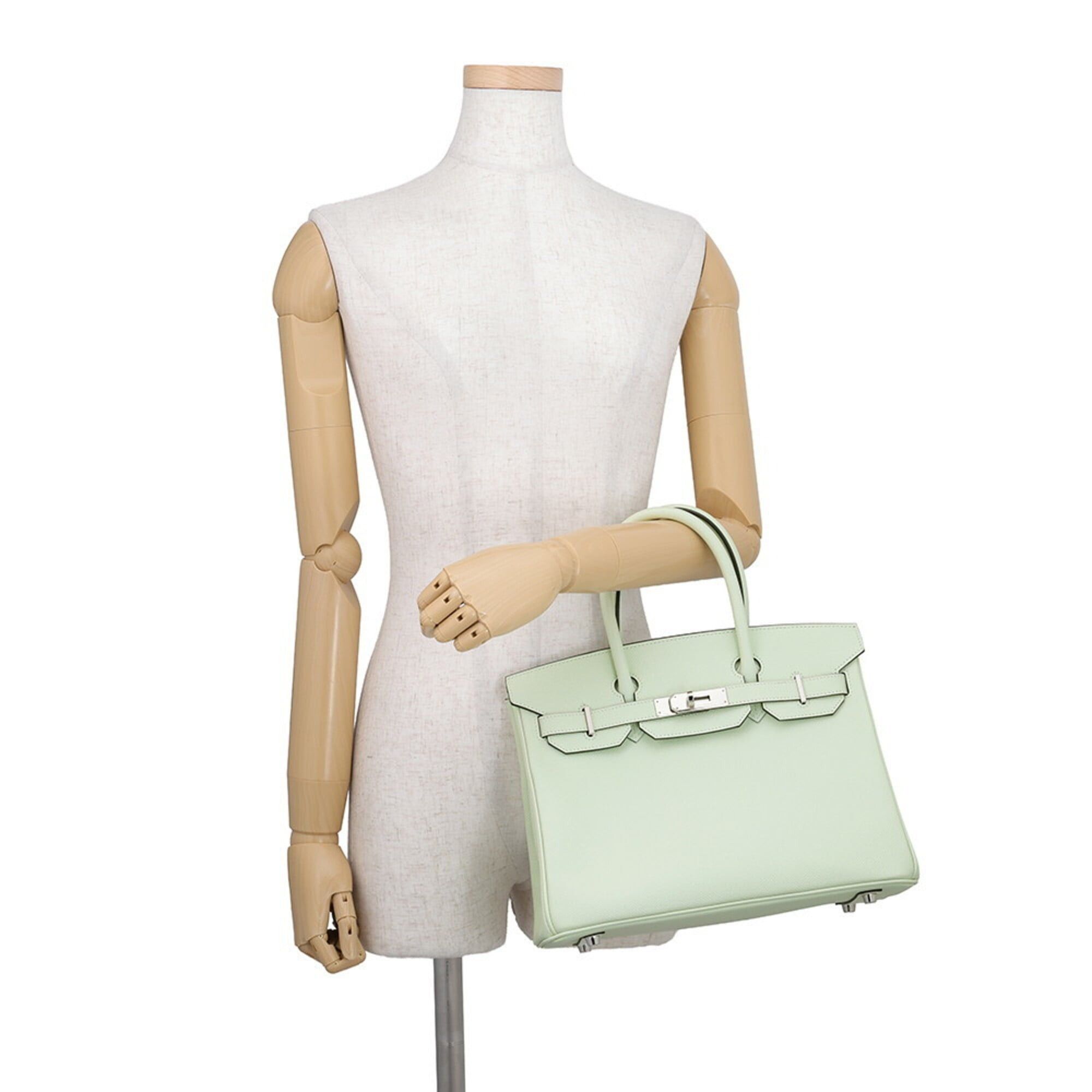 Hermes Hermes Birkin 30 Vert Fizz Epsom B stamp HERMES handbag women's Size ONE SIZE - 4 Thumbnail