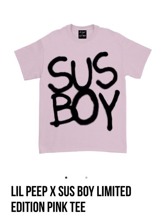 lil peep x sus boy limited edition pink tee