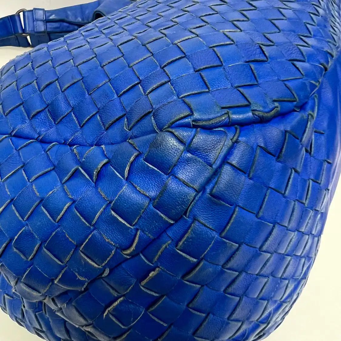 Bottega Veneta BOTTEGA VENETA Campana blue sheepskin woven shoulder bag Size ONE SIZE - 3 Thumbnail