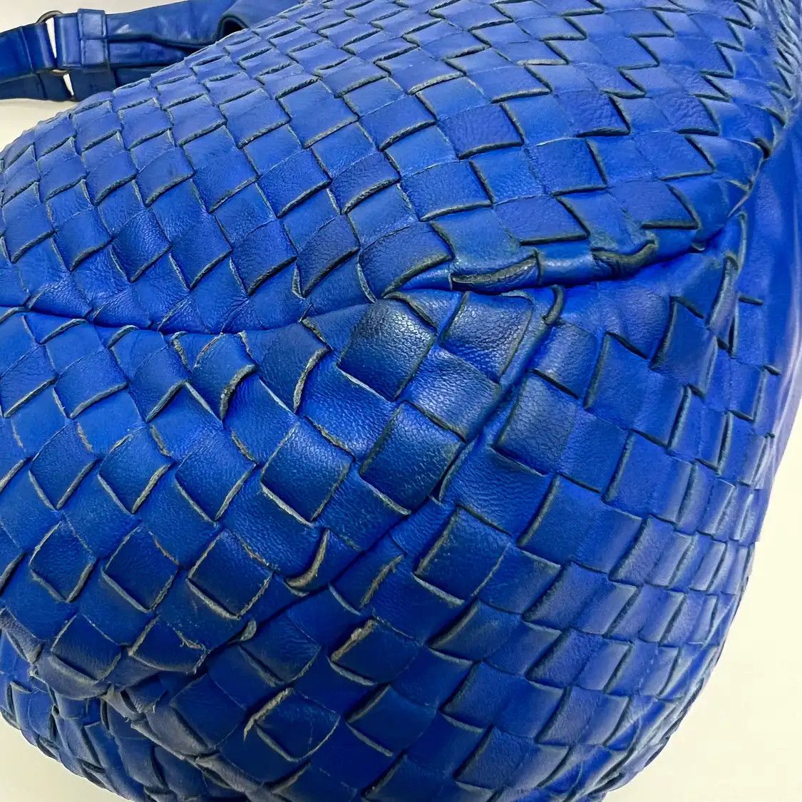 Bottega Veneta BOTTEGA VENETA Campana blue sheepskin woven shoulder bag Size ONE SIZE - 11 Thumbnail