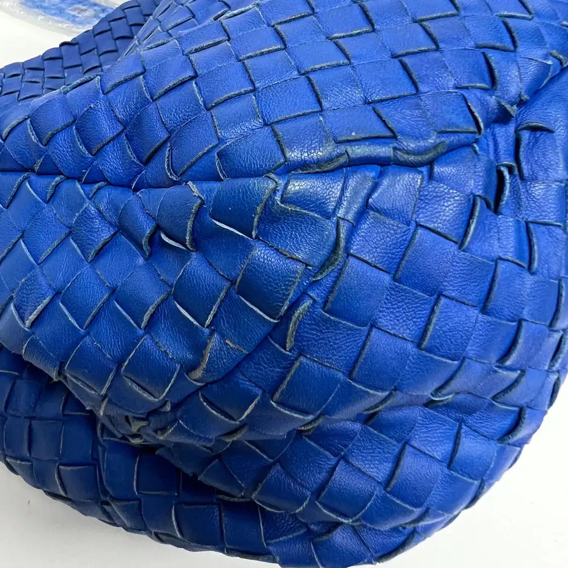 Bottega Veneta BOTTEGA VENETA Campana blue sheepskin woven shoulder bag Size ONE SIZE - 13 Thumbnail