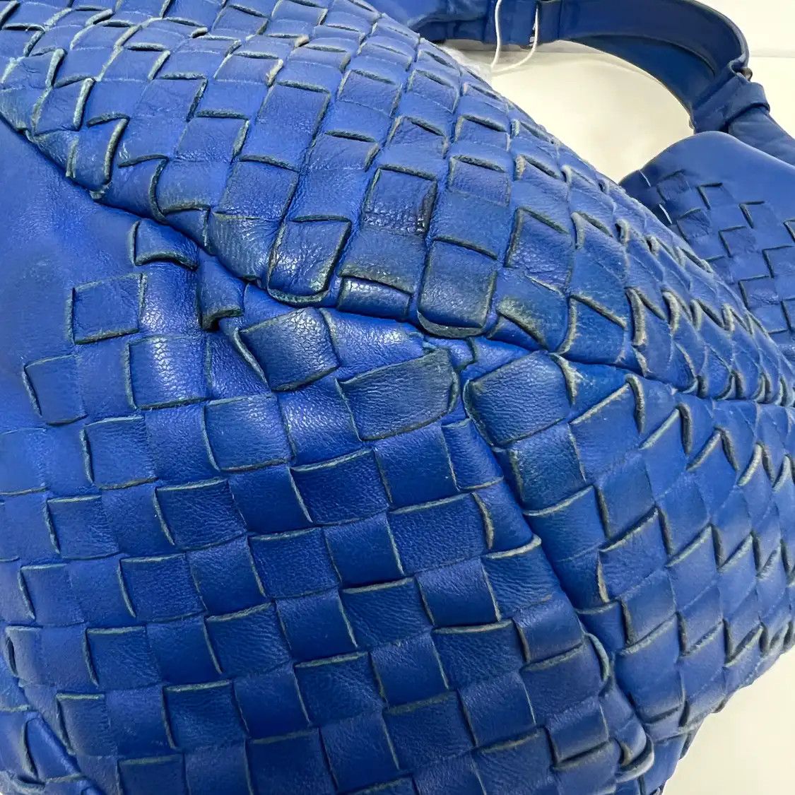 Bottega Veneta BOTTEGA VENETA Campana blue sheepskin woven shoulder bag Size ONE SIZE - 4 Thumbnail