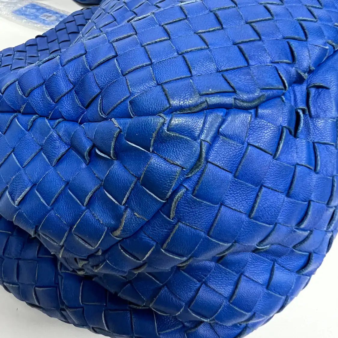 Bottega Veneta BOTTEGA VENETA Campana blue sheepskin woven shoulder bag Size ONE SIZE - 7 Thumbnail