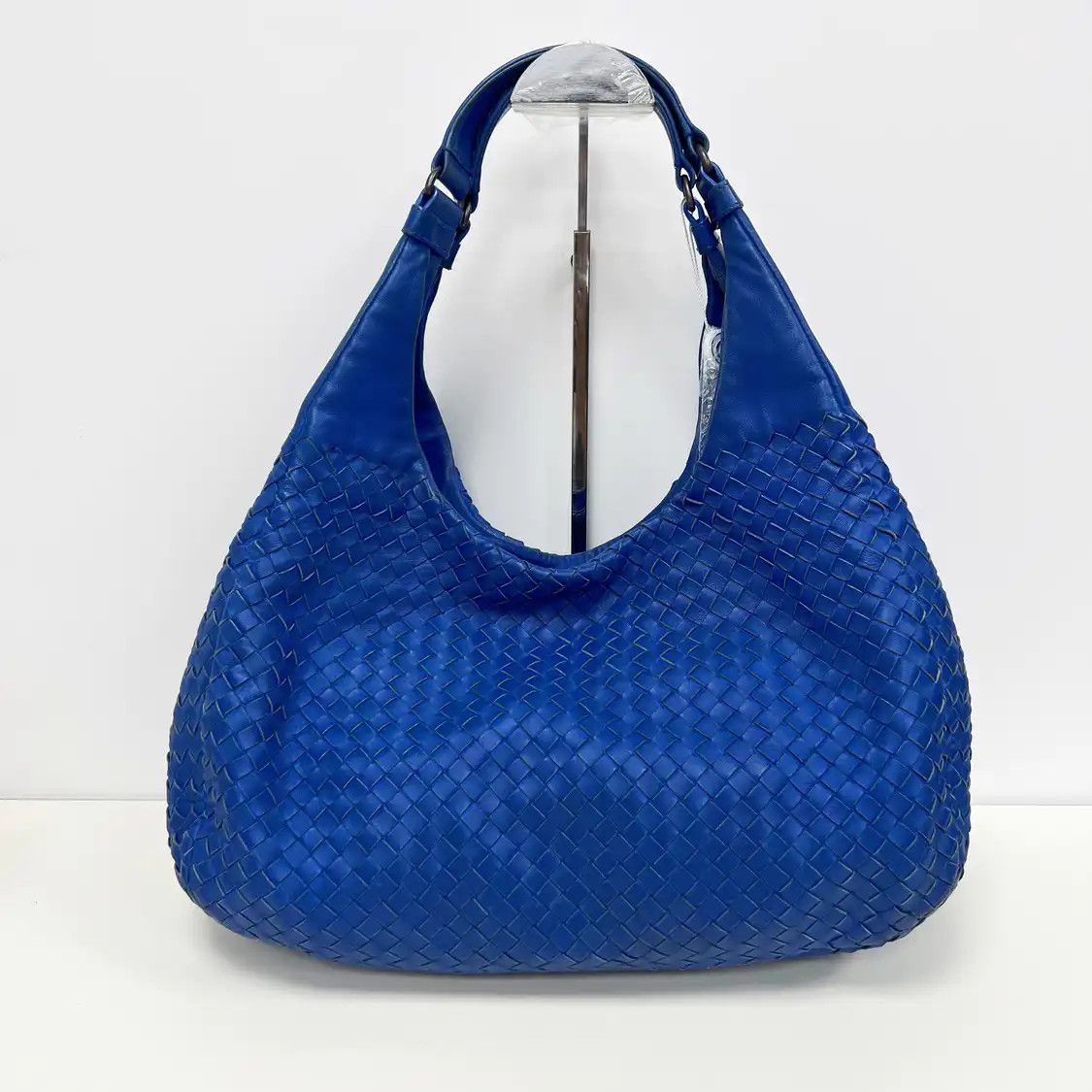 Bottega Veneta BOTTEGA VENETA Campana blue sheepskin woven shoulder bag Size ONE SIZE - 2 Thumbnail