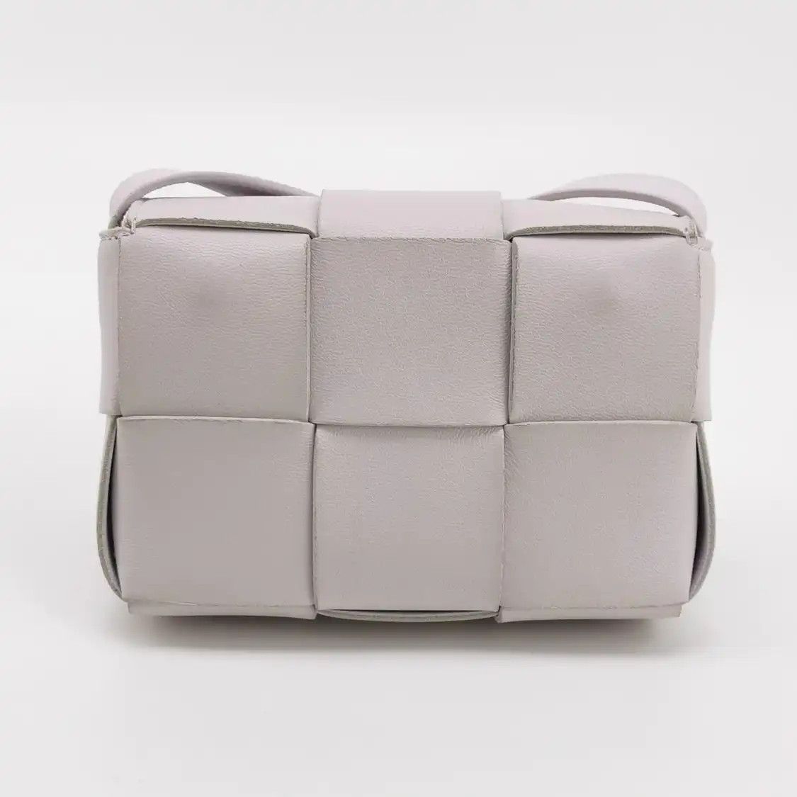 Bottega Veneta BOTTEGA VENETA Cassette mini white cowhide leather woven crossbody bag Size ONE SIZE - 4 Thumbnail