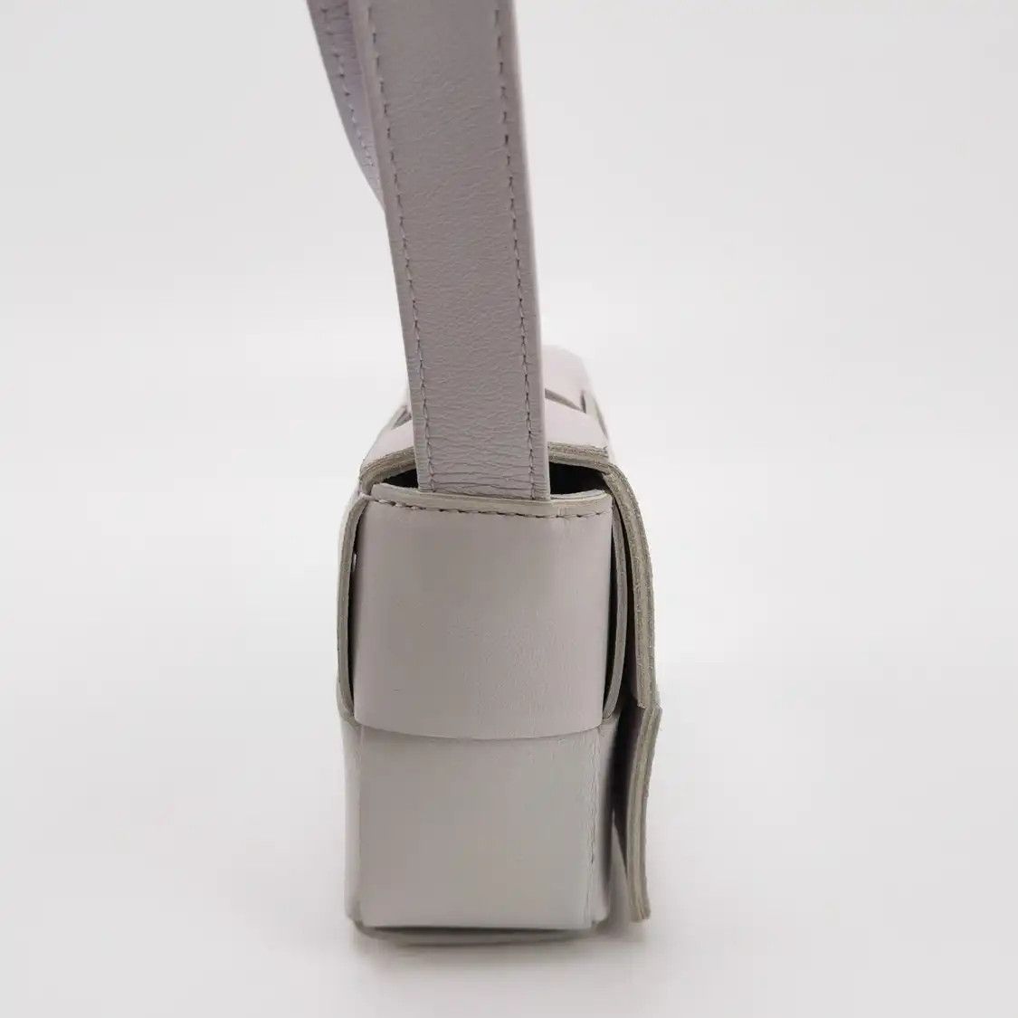 Bottega Veneta BOTTEGA VENETA Cassette mini white cowhide leather woven crossbody bag Size ONE SIZE - 3 Thumbnail