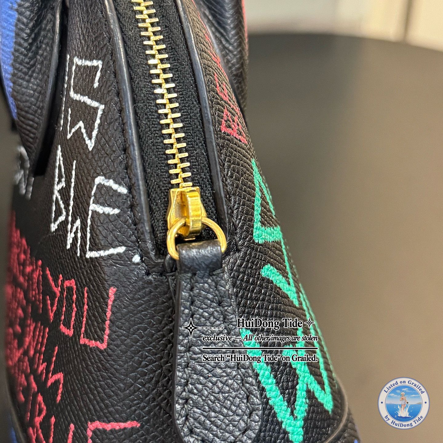 Balenciaga Balenciaga Graffiti Ville Handle Bag Black Size ONE SIZE - 7 Thumbnail