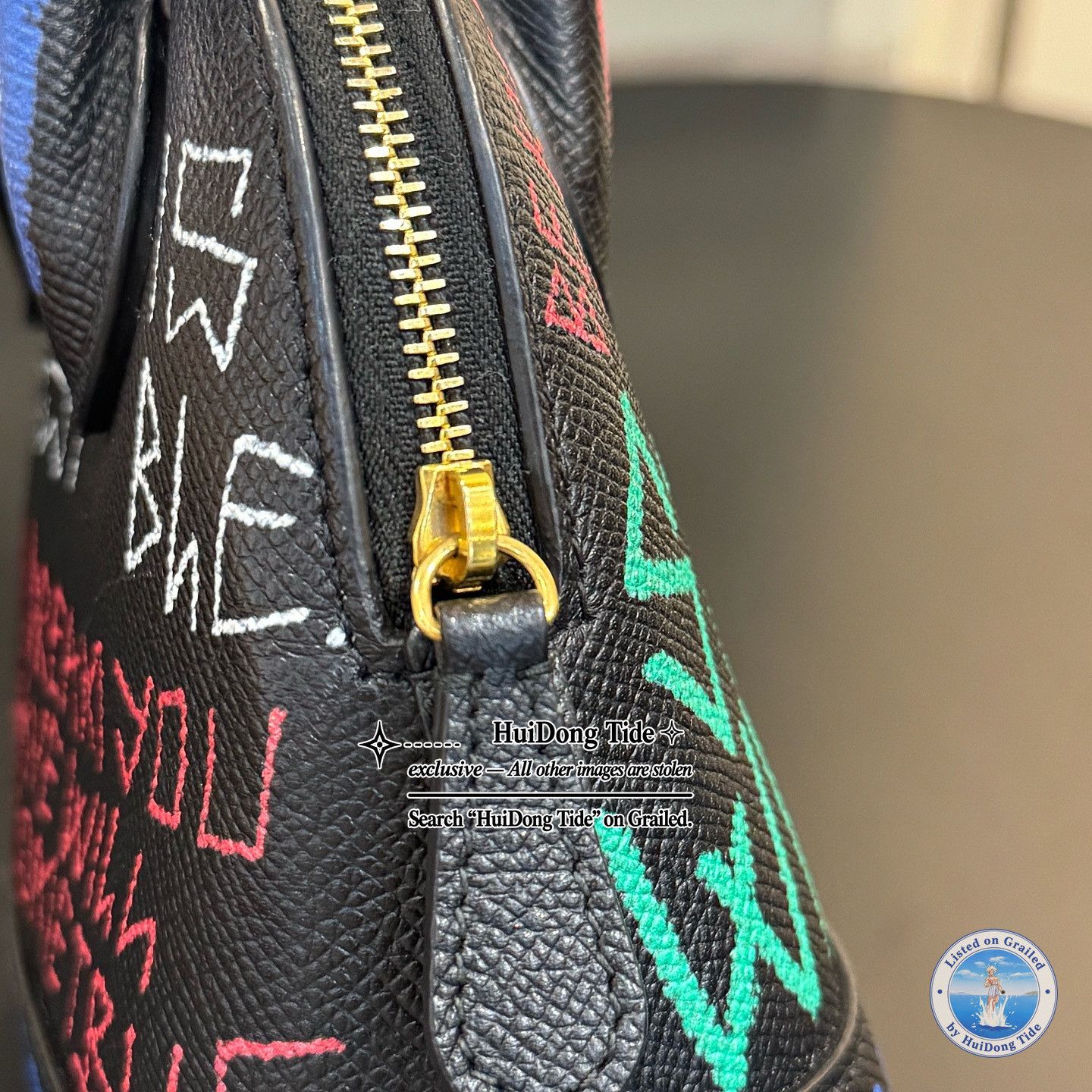 Balenciaga Balenciaga Graffiti Ville Handle Bag Black Size ONE SIZE - 12 Thumbnail