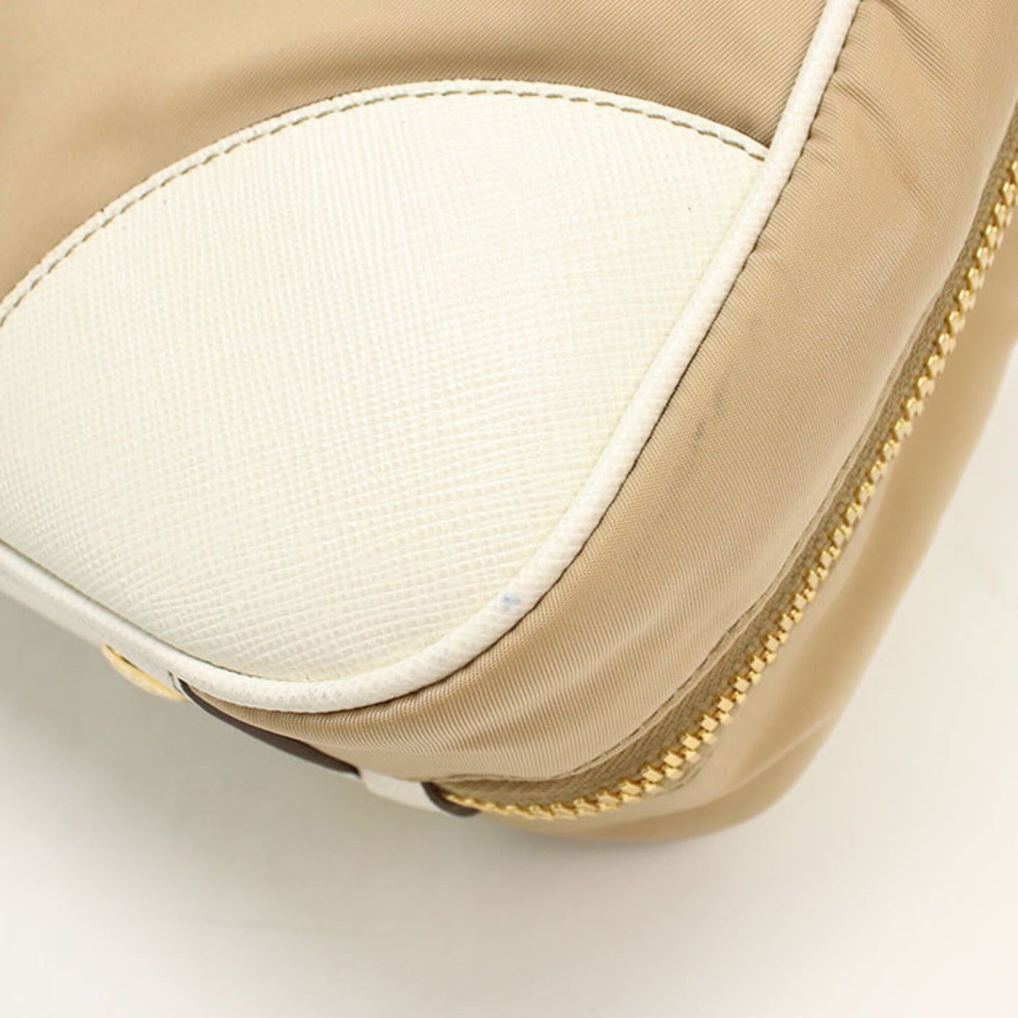 Prada Prada Handbag 2WAY Re-Nylon Women's Beige Size ONE SIZE - 4 Thumbnail