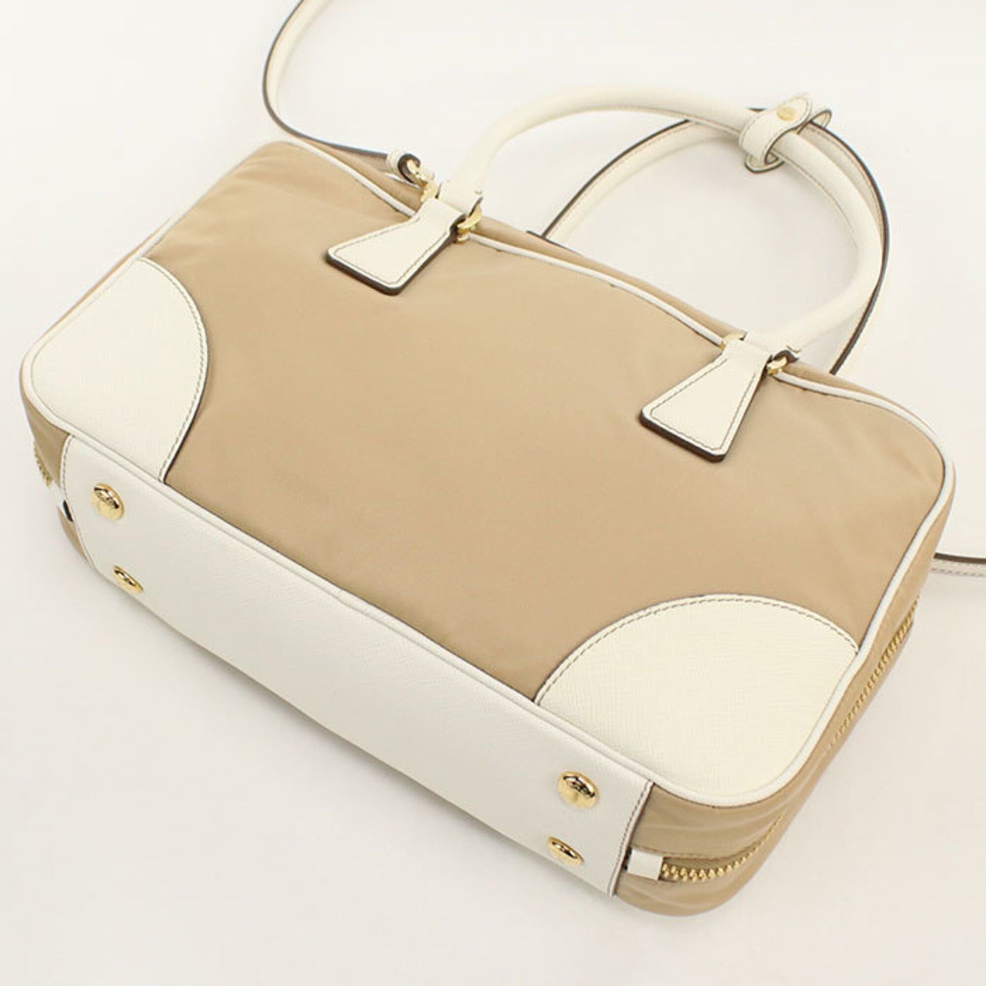 Prada Prada Handbag 2WAY Re-Nylon Women's Beige Size ONE SIZE - 2 Thumbnail