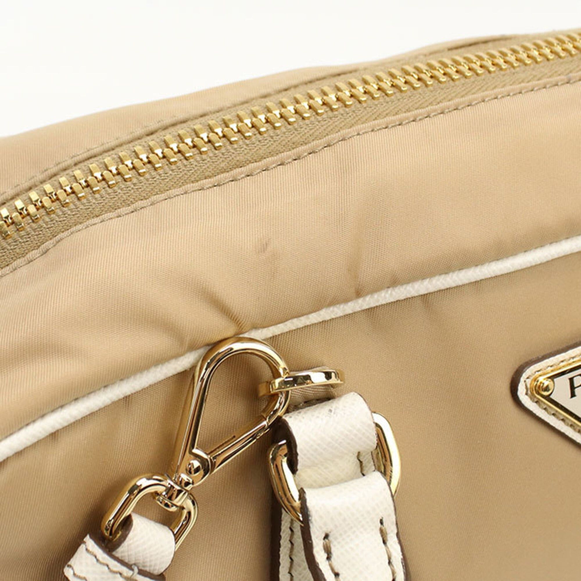 Prada Prada Handbag 2WAY Re-Nylon Women's Beige Size ONE SIZE - 5 Thumbnail