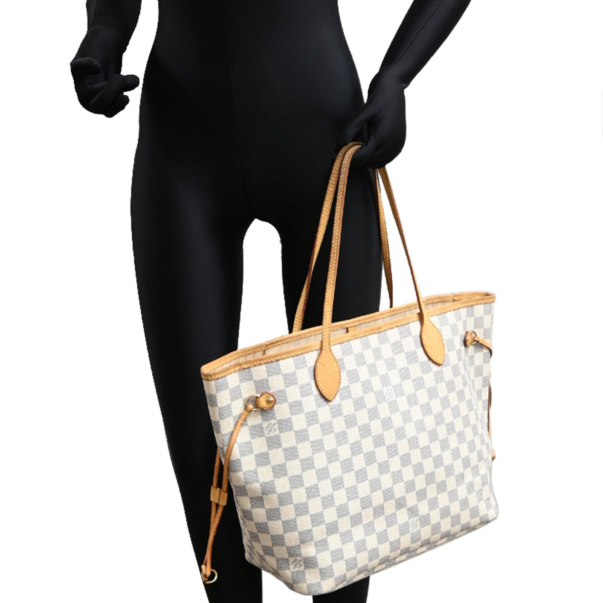 Louis Vuitton Louis Vuitton Neverfull MM Women's Tote Bag N51107 (Discontinued) Damier Azur White Size ONE SIZE - 9 Thumbnail