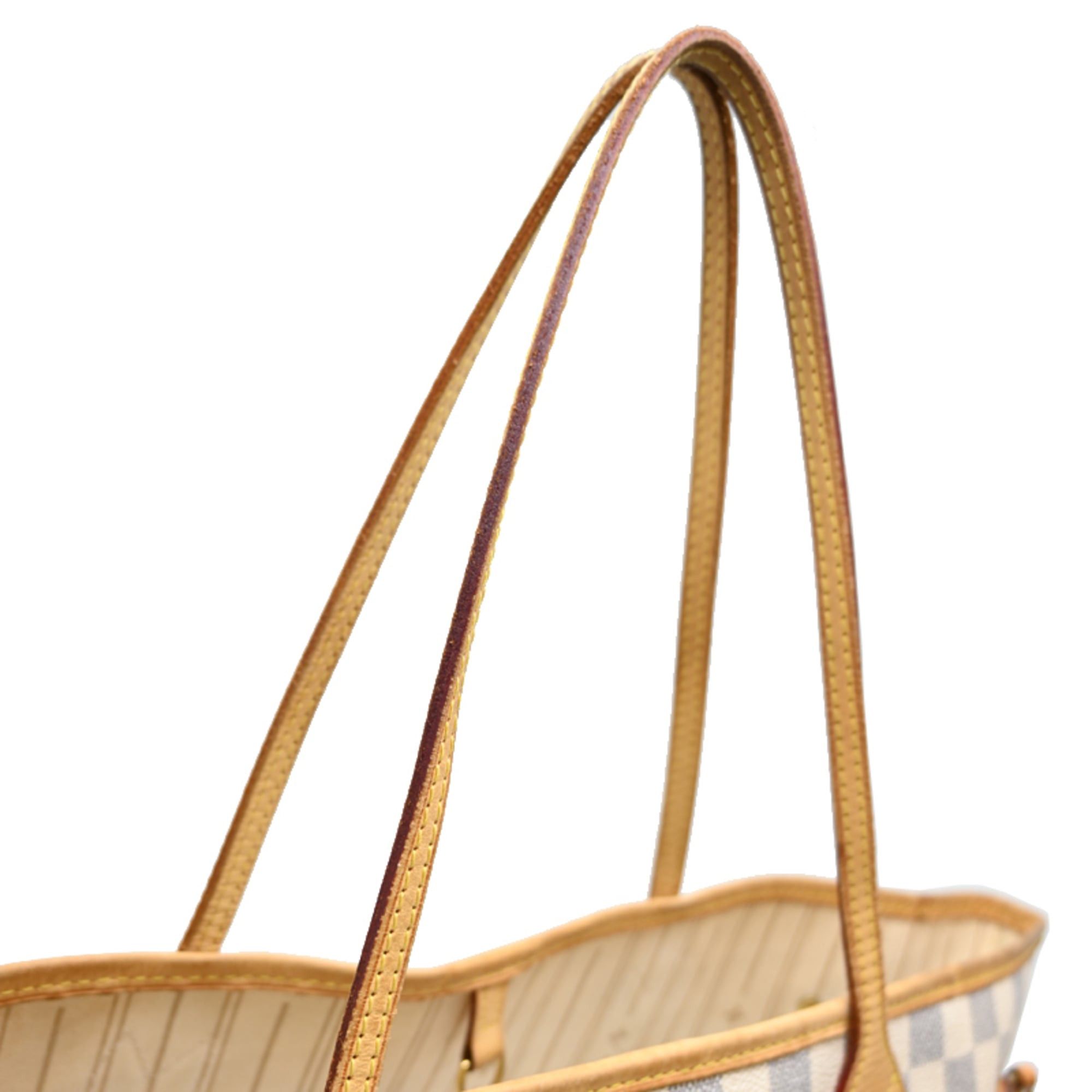 Louis Vuitton Louis Vuitton Neverfull MM Women's Tote Bag N51107 (Discontinued) Damier Azur White Size ONE SIZE - 5 Thumbnail