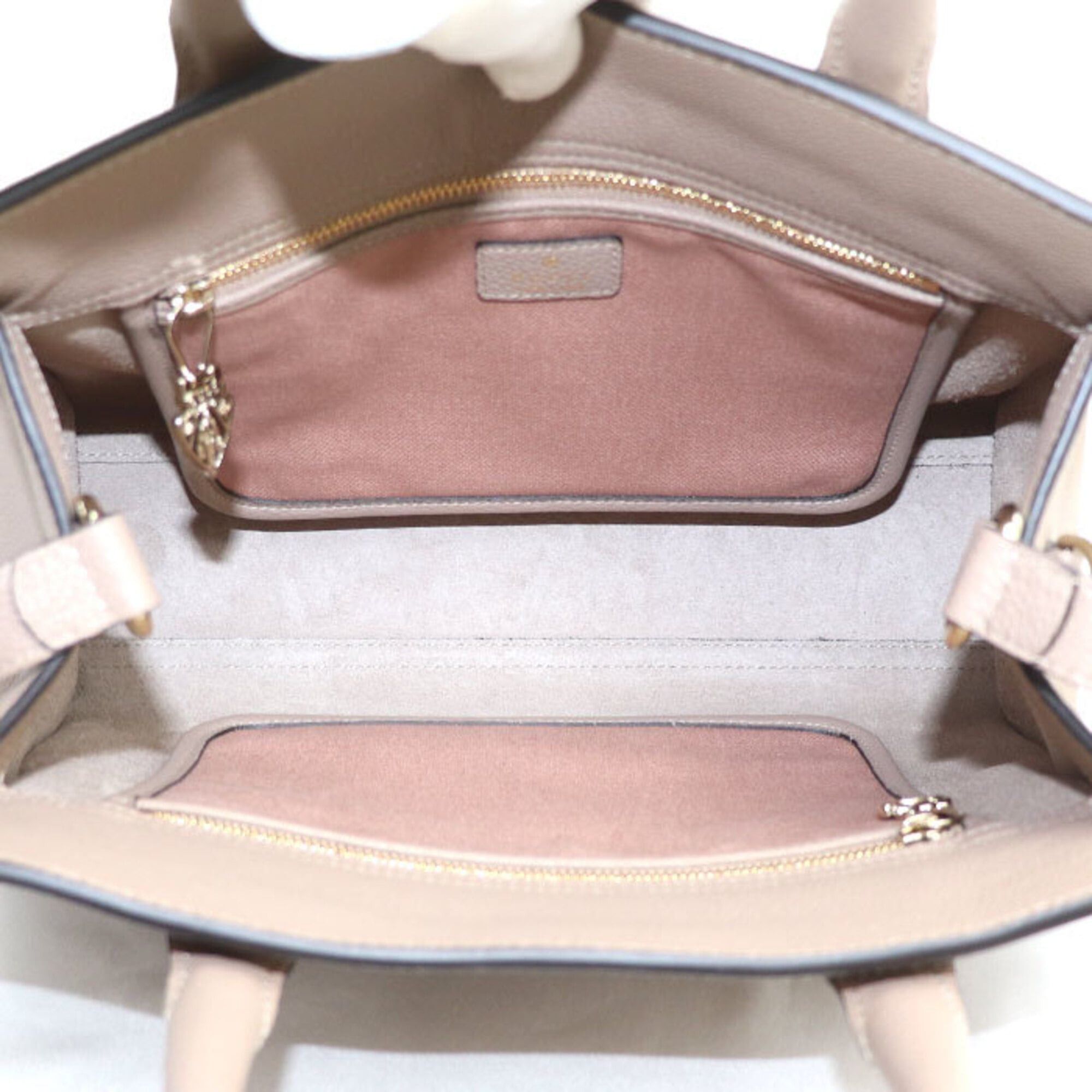 Gucci Gucci Hook Closure Medium Handbag Taupe (Greige) 806205 Women's Size ONE SIZE - 4 Thumbnail