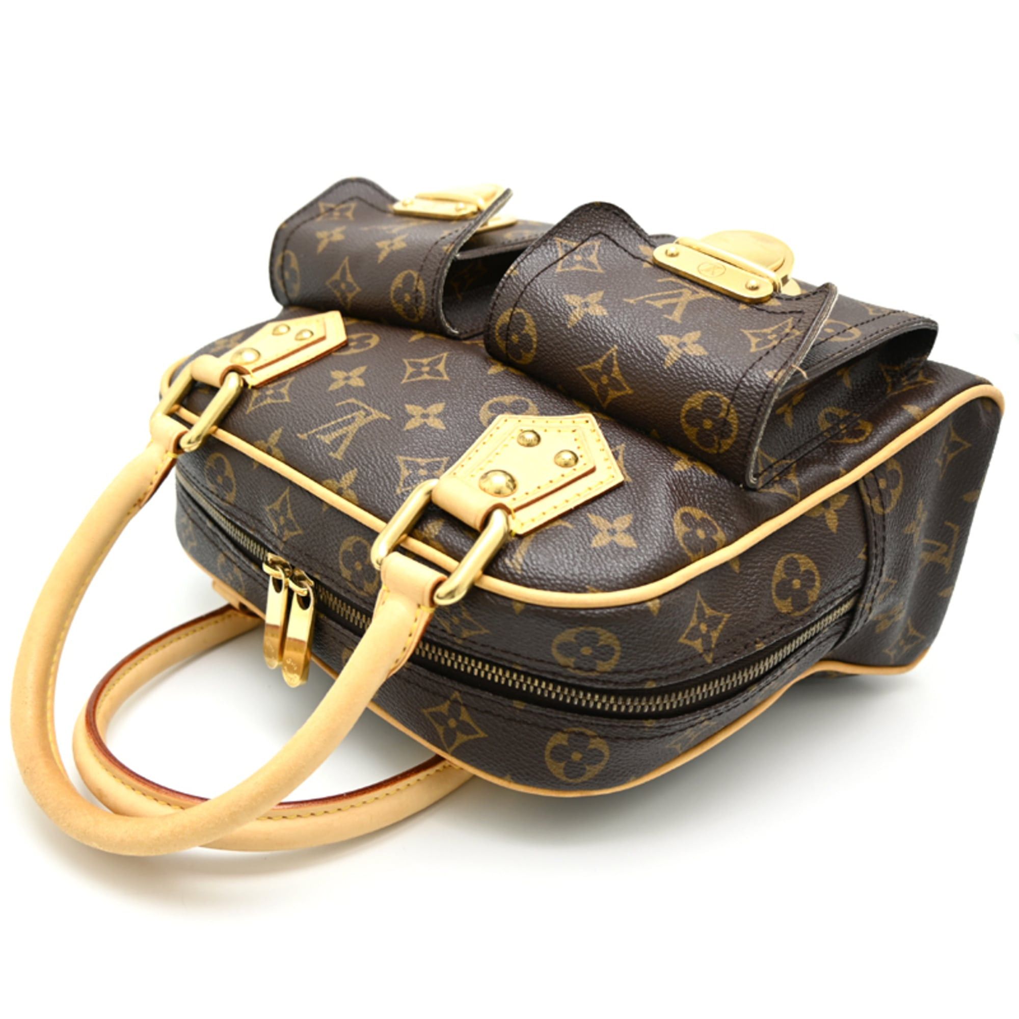 Louis Vuitton Louis Vuitton Manhattan PM Women's Handbag M40026 (Discontinued) Monogram Brown Size ONE SIZE - 4 Thumbnail