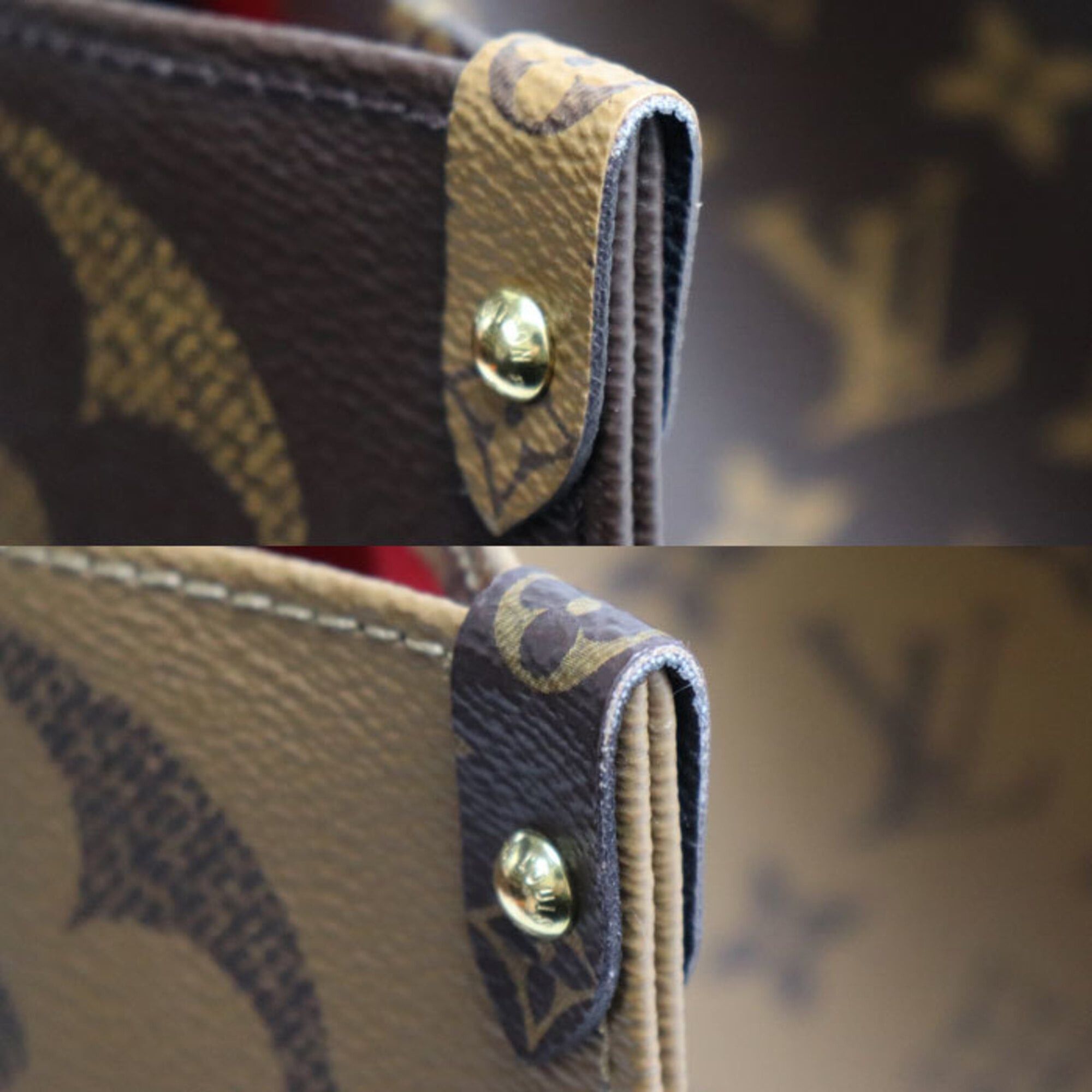 Louis Vuitton LOUIS VUITTON OnTheGo GM Tote Bag, Monogram Giant Reverse, Brown, M45320, Men's & Women's Size ONE SIZE - 8 Thumbnail