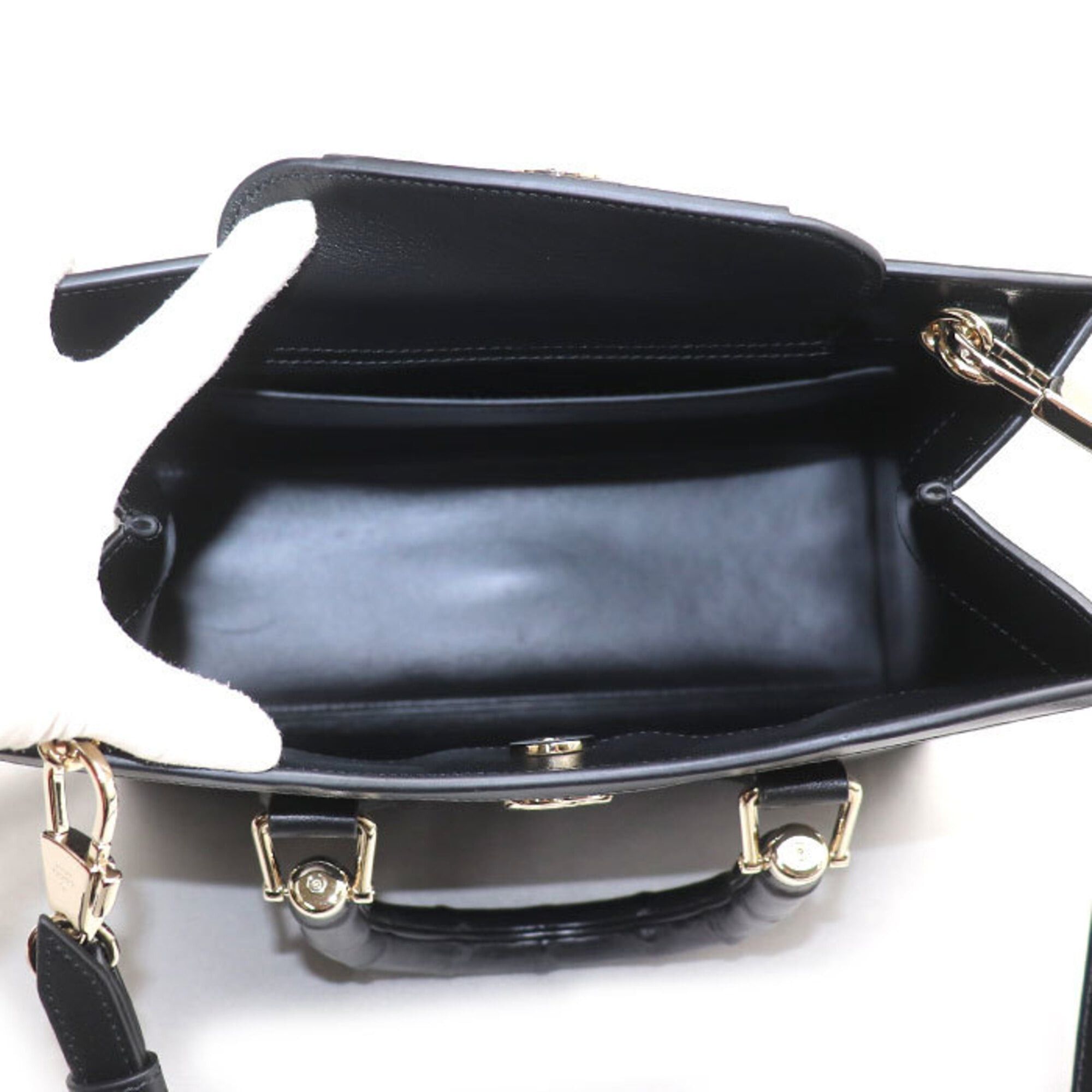 Gucci GUCCI Diana Medium Bamboo Tote Bag, Black, 832982, Women's Size ONE SIZE - 4 Thumbnail