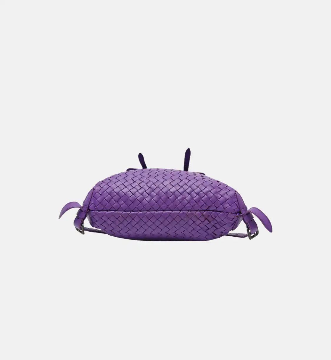 Bottega Veneta BOTTEGA VENETA purple sheepskin woven shoulder bag backpack black hardware Size ONE SIZE - 5 Thumbnail