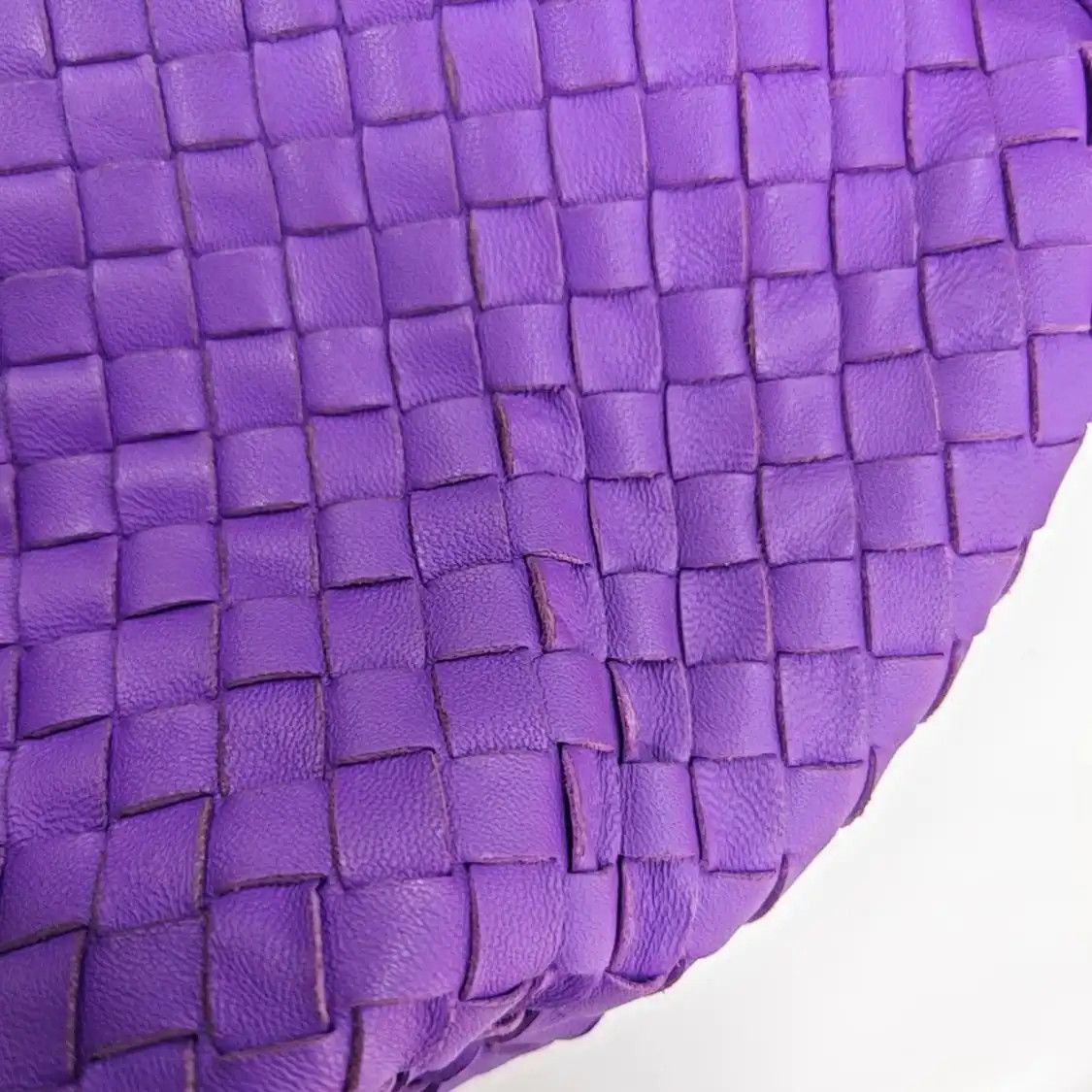 Bottega Veneta BOTTEGA VENETA purple sheepskin woven shoulder bag backpack black hardware Size ONE SIZE - 20 Thumbnail