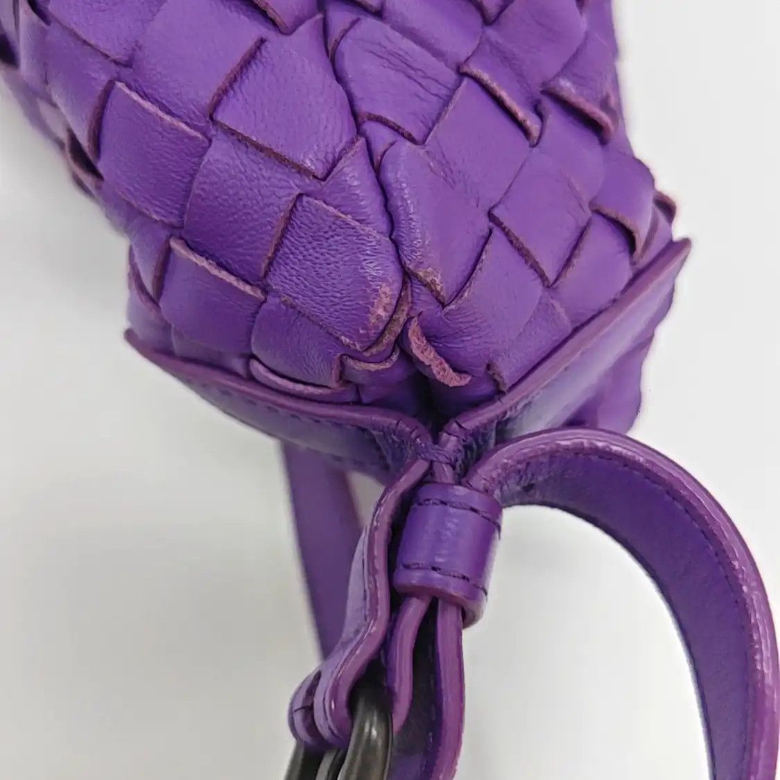 Bottega Veneta BOTTEGA VENETA purple sheepskin woven shoulder bag backpack black hardware Size ONE SIZE - 19 Thumbnail