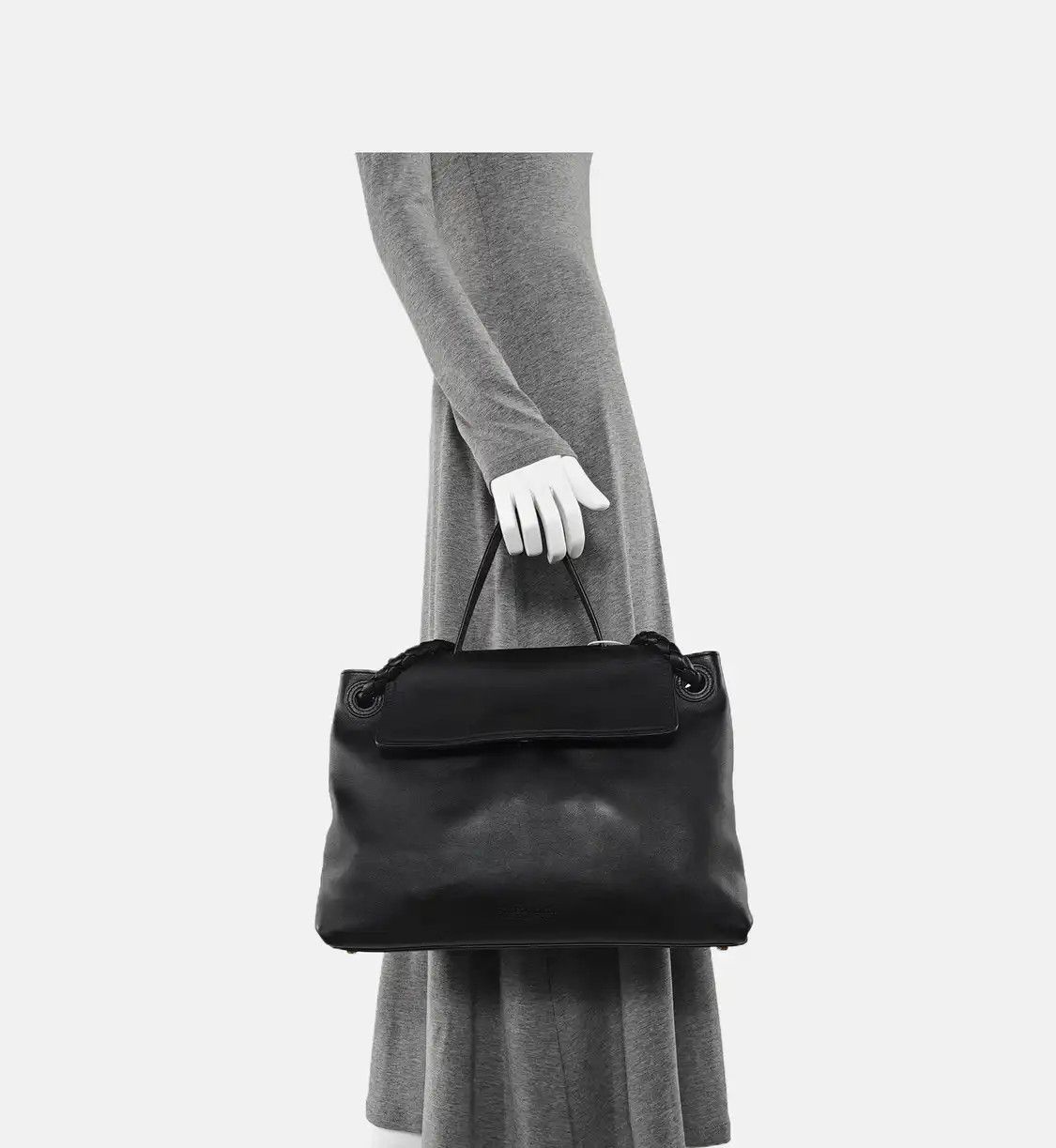 Bottega Veneta BOTTEGA VENETA Ciao black cowhide leather woven shoulder bag handbag crossbody b Size ONE SIZE - 2 Thumbnail