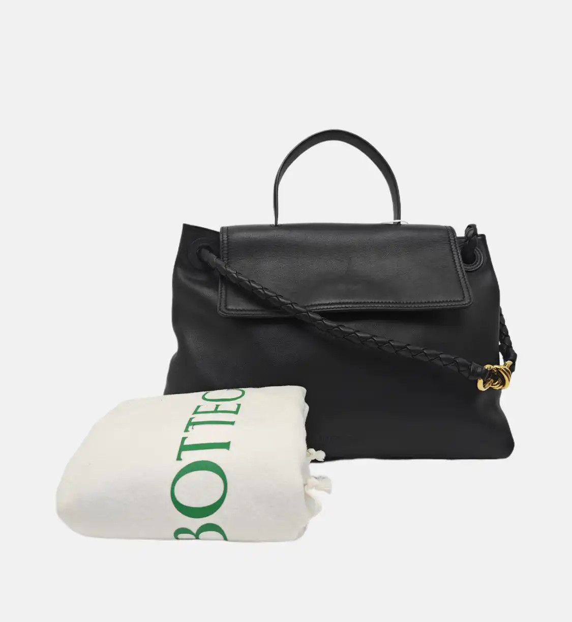 Bottega Veneta BOTTEGA VENETA Ciao black cowhide leather woven shoulder bag handbag crossbody b Size ONE SIZE - 7 Thumbnail