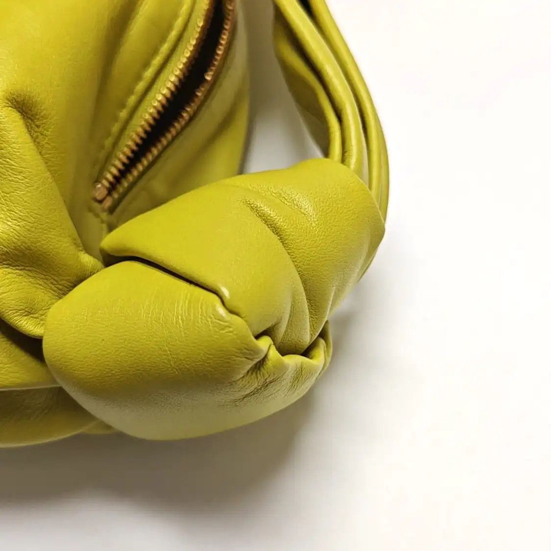 Bottega Veneta BOTTEGA VENETA Double Knot chartreusesheepskin handbag gold hardware Size ONE SIZE - 9 Thumbnail
