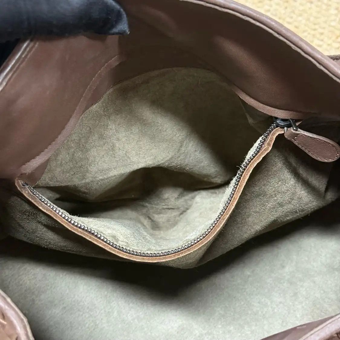 Bottega Veneta BOTTEGA VENETA Parachute dark brownsheepskin woven shoulder bag Size ONE SIZE - 9 Thumbnail