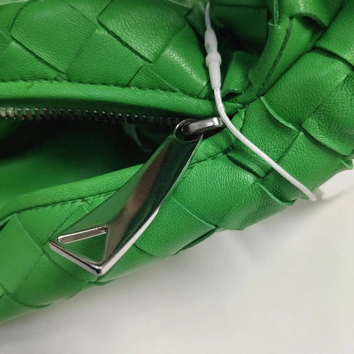 Bottega Veneta BOTTEGA VENETA Jodie green sheepskin woven handbag silver hardware Size ONE SIZE - 6 Thumbnail