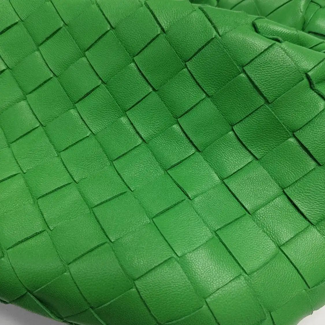 Bottega Veneta BOTTEGA VENETA Jodie green sheepskin woven handbag silver hardware Size ONE SIZE - 8 Thumbnail