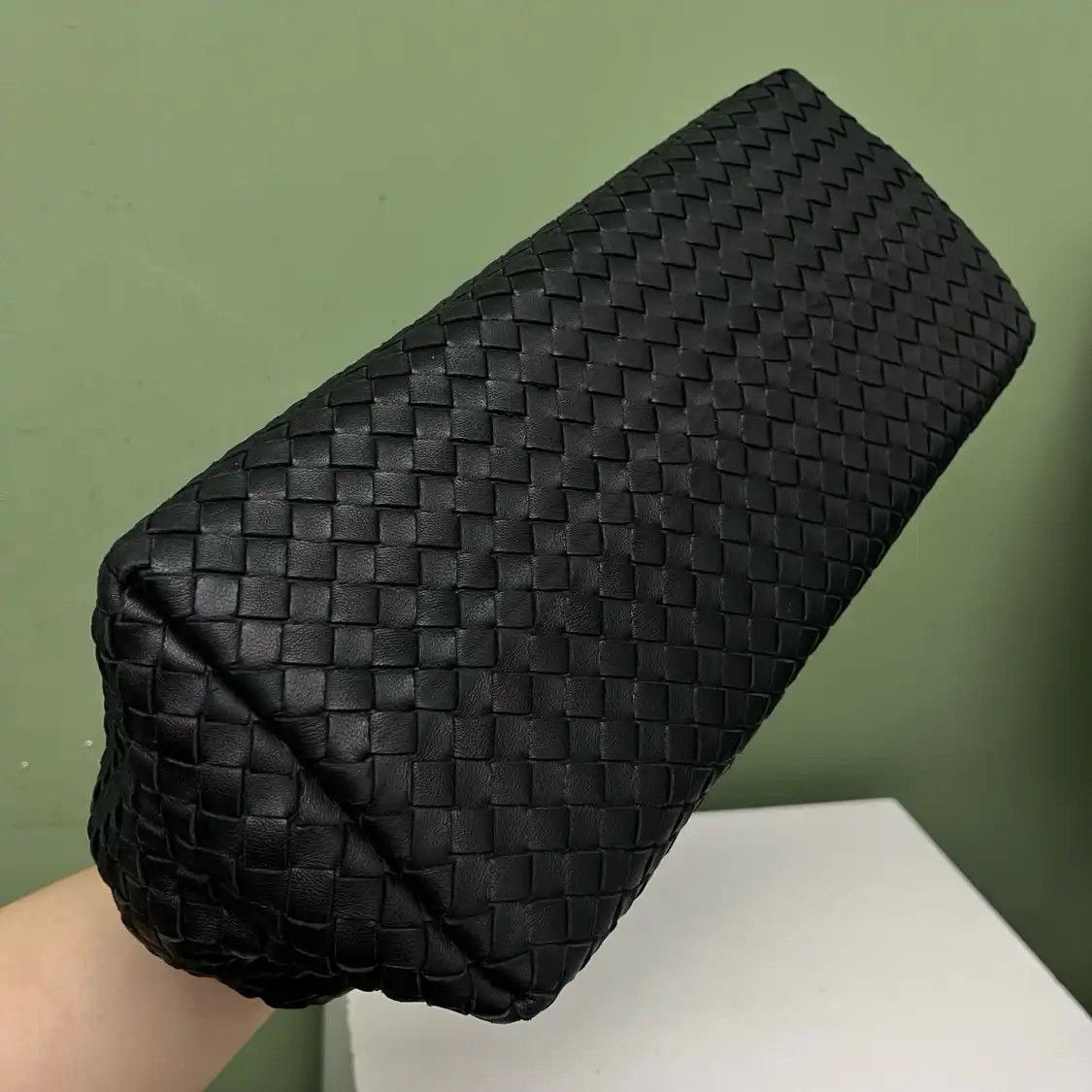 Bottega Veneta BOTTEGA VENETA tote bag black sheepskin woven shoulder bag Size ONE SIZE - 4 Thumbnail
