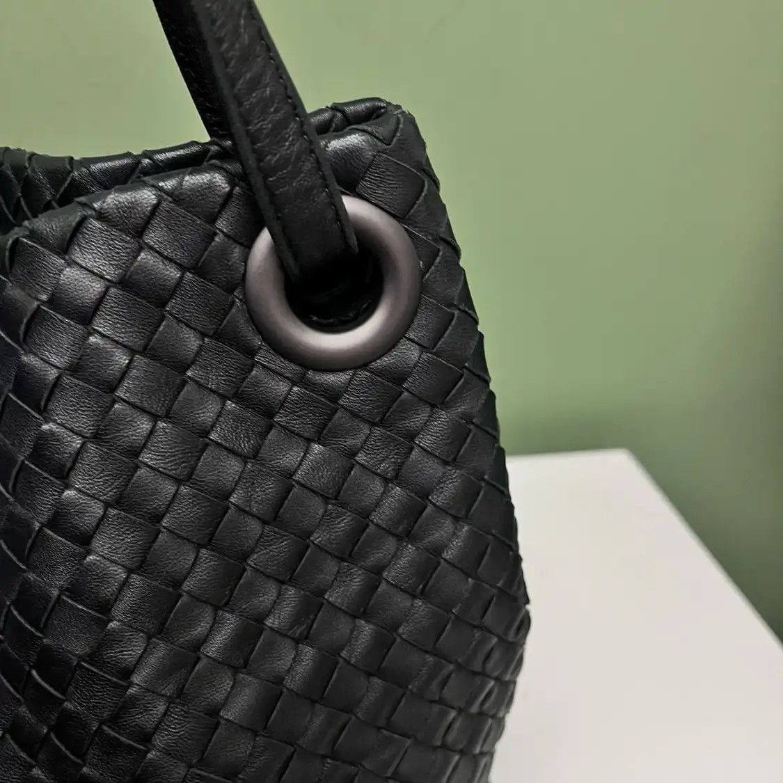 Bottega Veneta BOTTEGA VENETA tote bag black sheepskin woven shoulder bag Size ONE SIZE - 3 Thumbnail