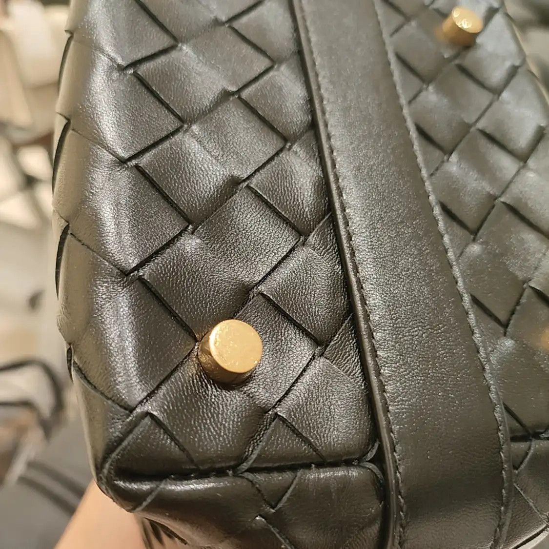 Bottega Veneta BOTTEGA VENETA Candy Wallace micro black cowhide leather woven handbag Size ONE SIZE - 8 Thumbnail
