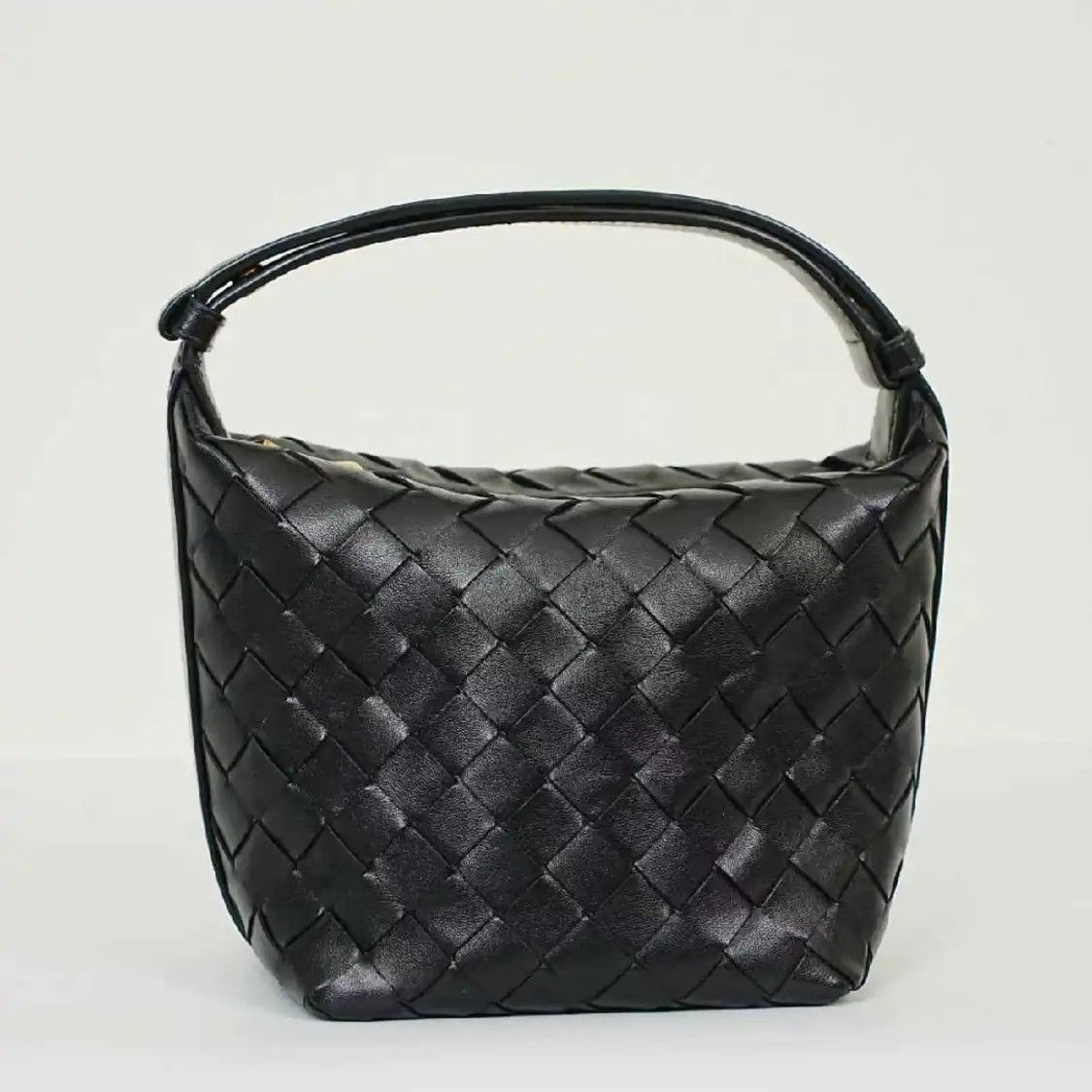 Bottega Veneta BOTTEGA VENETA Candy Wallace micro black cowhide leather woven handbag Size ONE SIZE - 4 Thumbnail