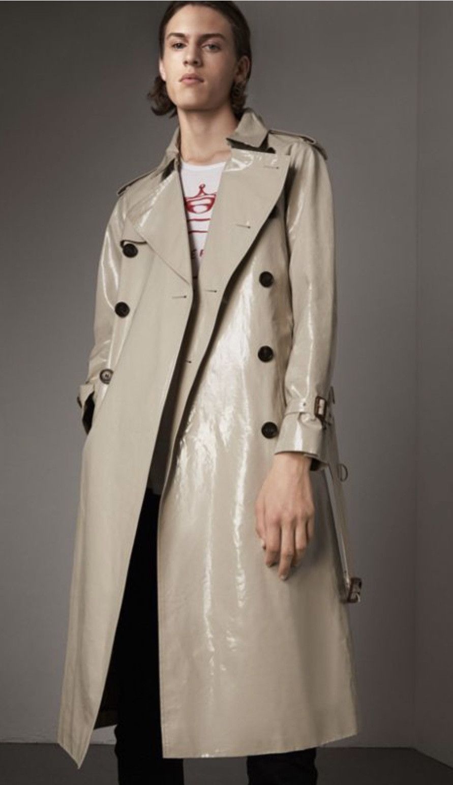 Burberry Laminated cotton gabardine trench coat Grailed