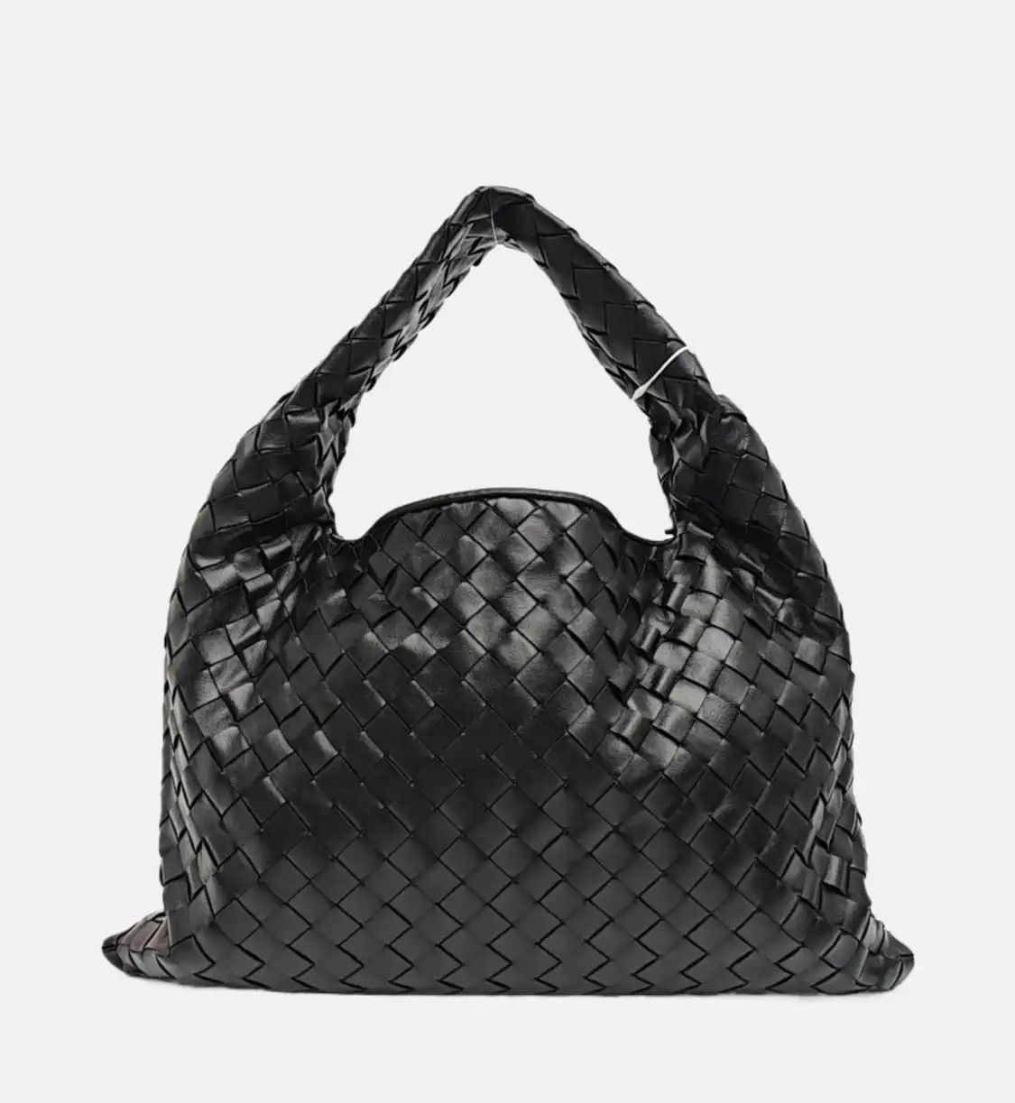 Bottega Veneta BOTTEGA VENETA Hop black cowhide leather woven handbag gold hardware Size ONE SIZE - 5 Thumbnail