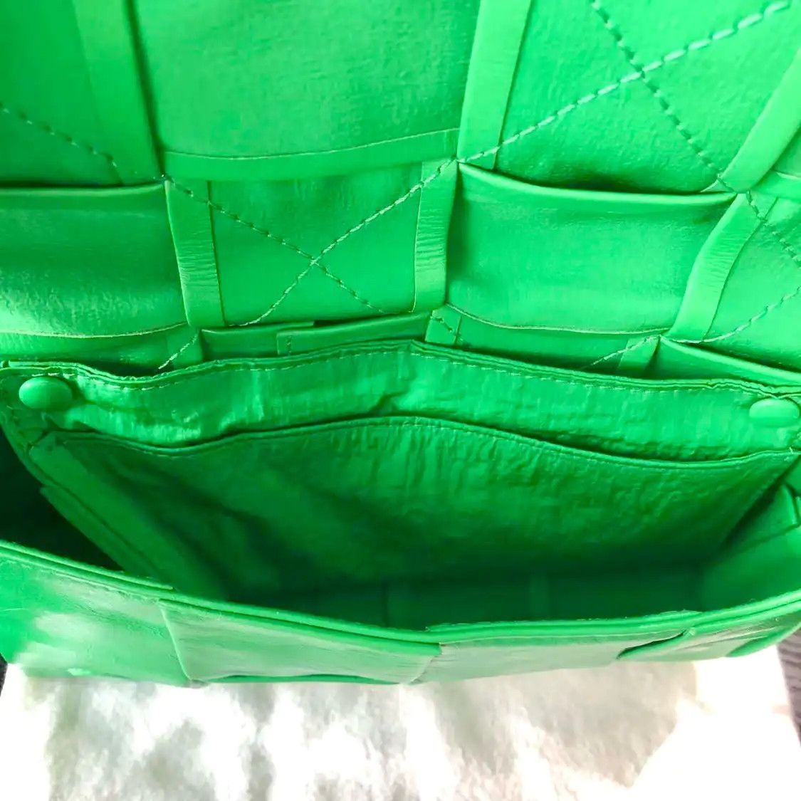 Bottega Veneta BOTTEGA VENETA Cassette green cowhide leather woven crossbody bag Size ONE SIZE - 8 Thumbnail