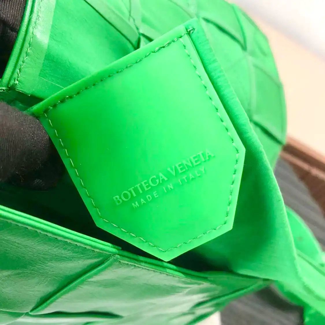 Bottega Veneta BOTTEGA VENETA Cassette green cowhide leather woven crossbody bag Size ONE SIZE - 10 Thumbnail
