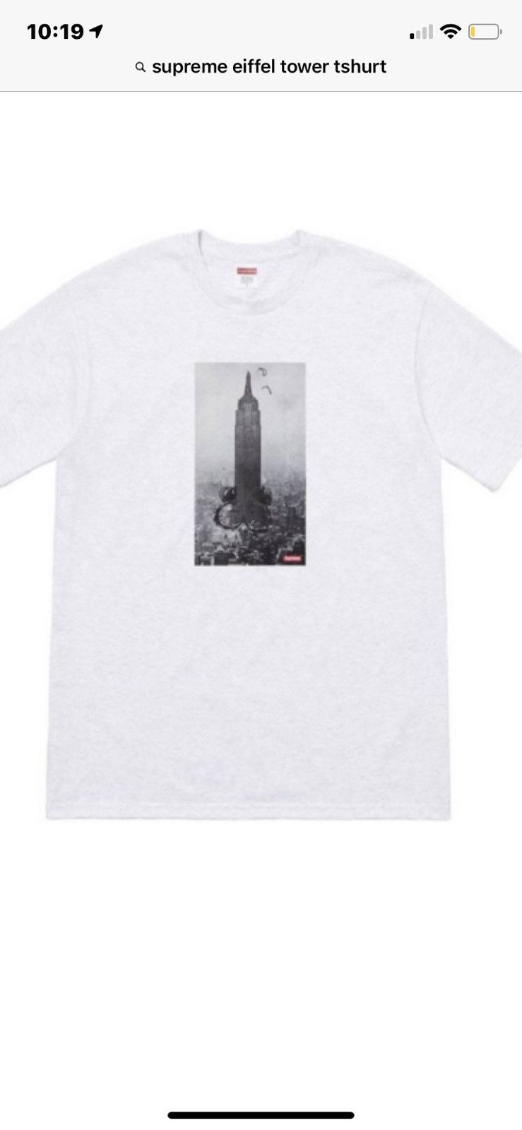 Supreme Supreme x Mike Kelley Eiffel Tower Tee Grailed