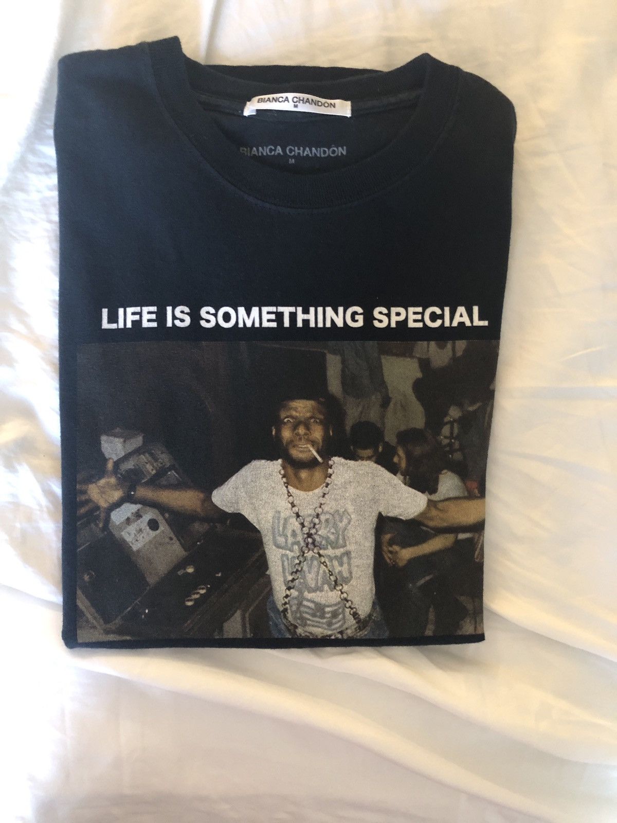 Bianca Chandôn Larry Levan Photo Tee - White | Garmentory