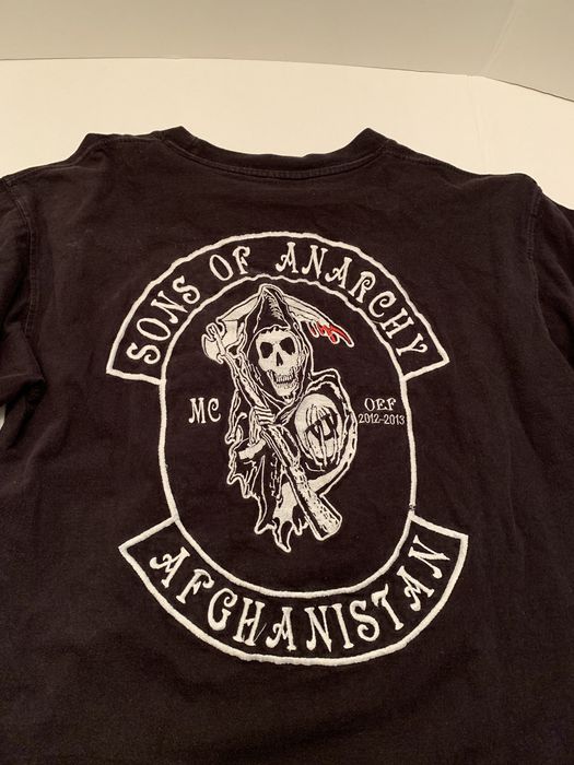 Military Sons Of Anarchy Afghanistan Motorcycle Club Tee Black Large ...