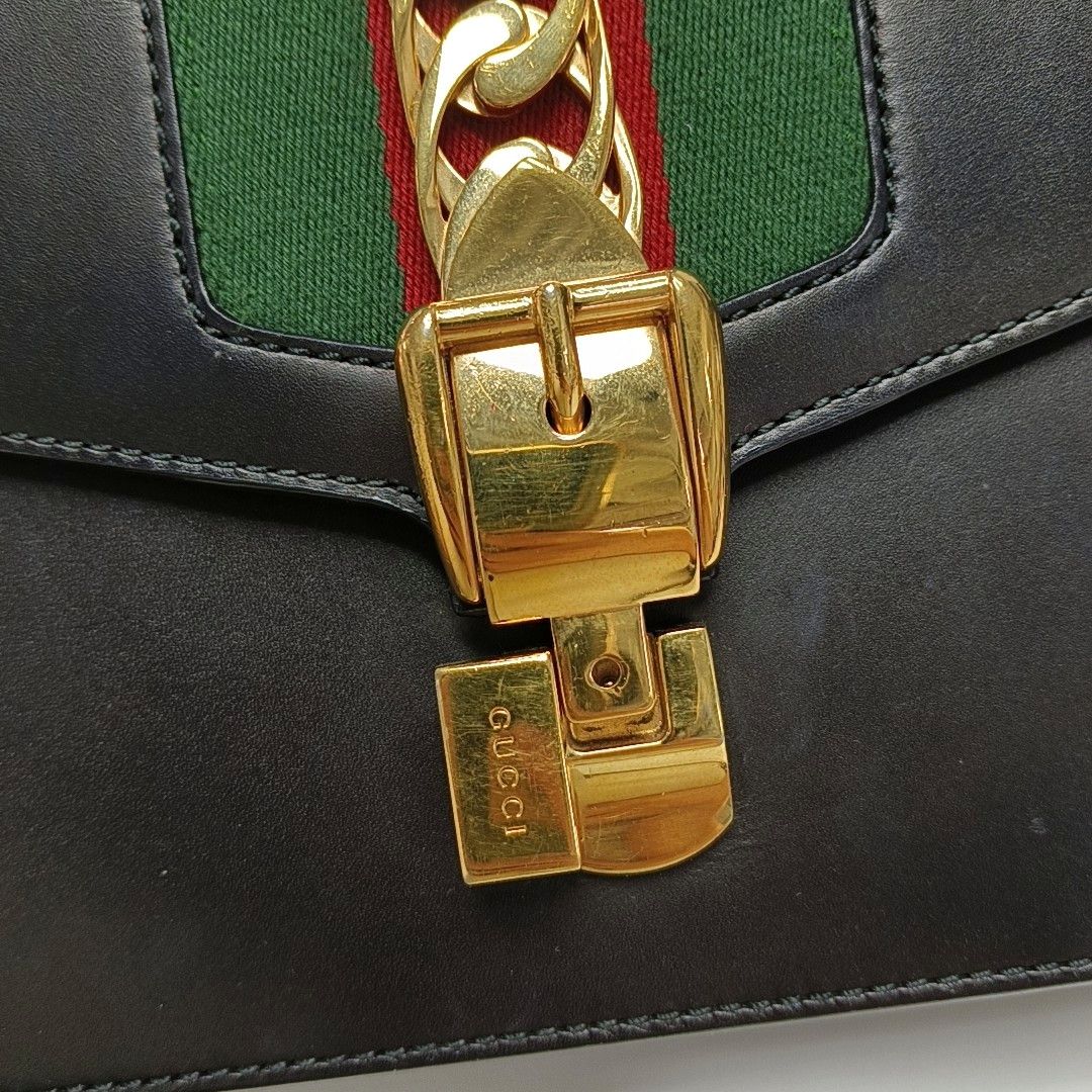 Gucci Gucci Sylvie Small Leather Shoulder Bag Size ONE SIZE - 11 Thumbnail